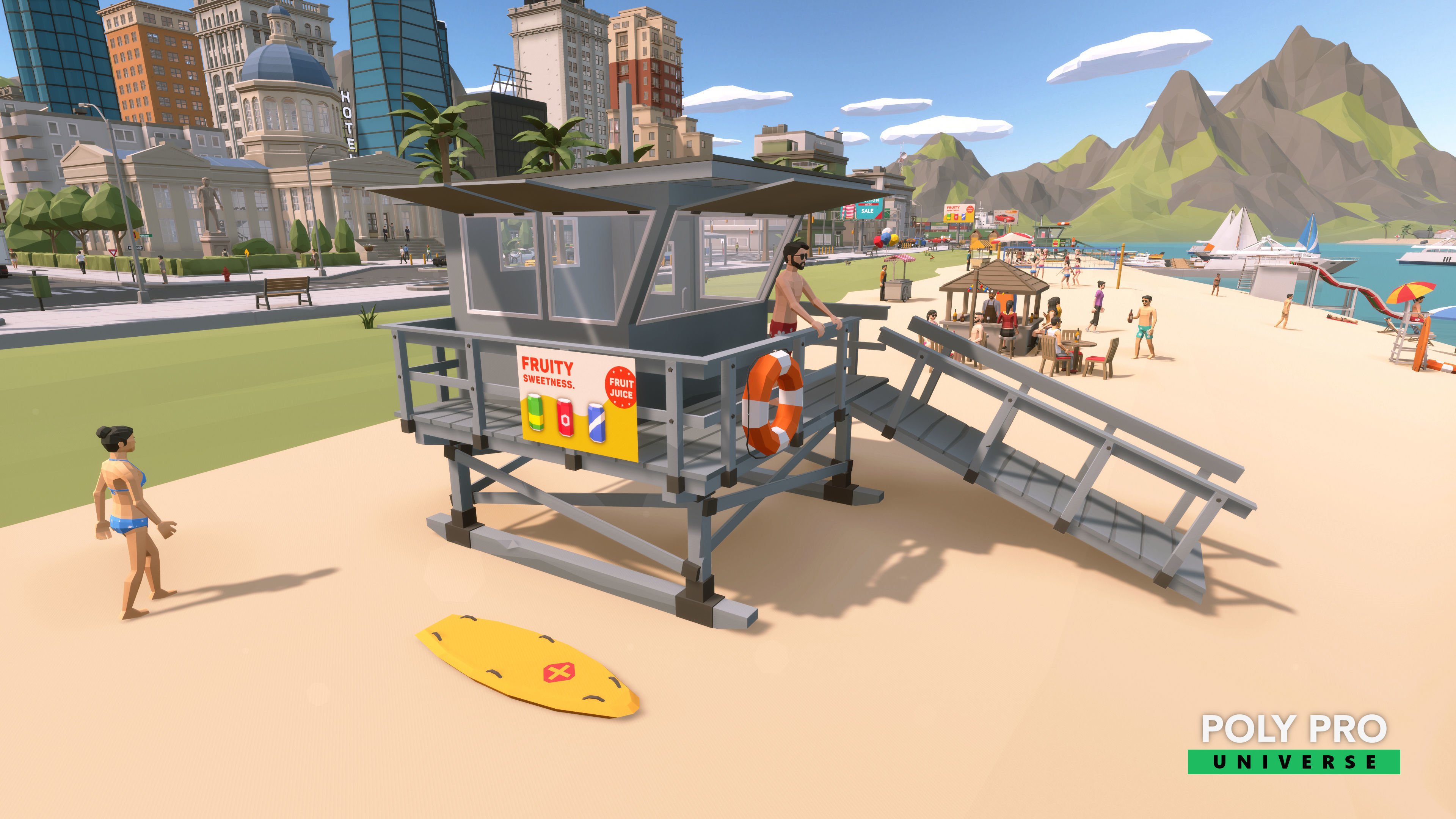 Poly Pro Universe - Low Poly City World Assets Low-poly 3D model_42