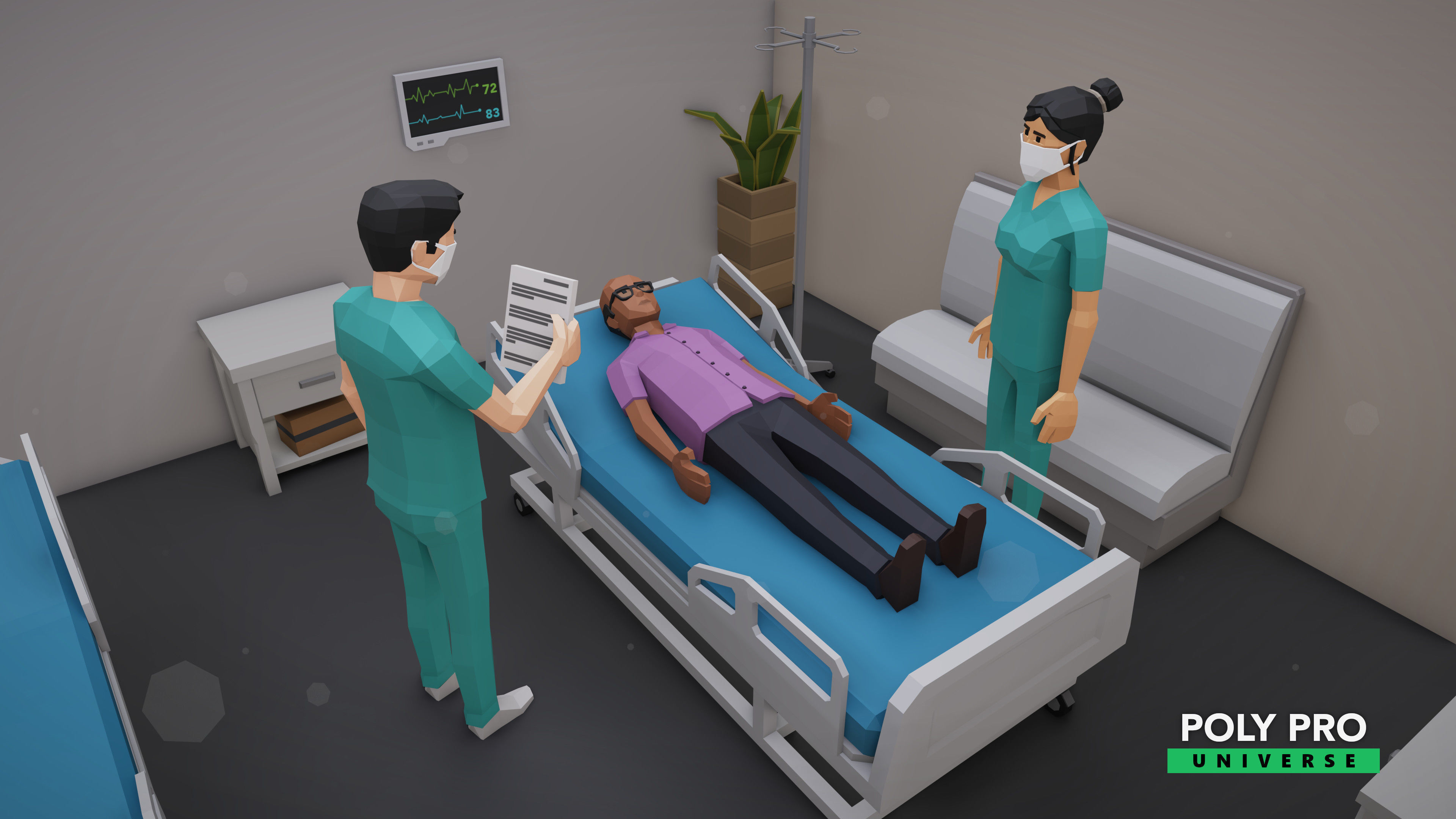 Poly Pro Universe - Low Poly City World Assets Low-poly 3D model_79