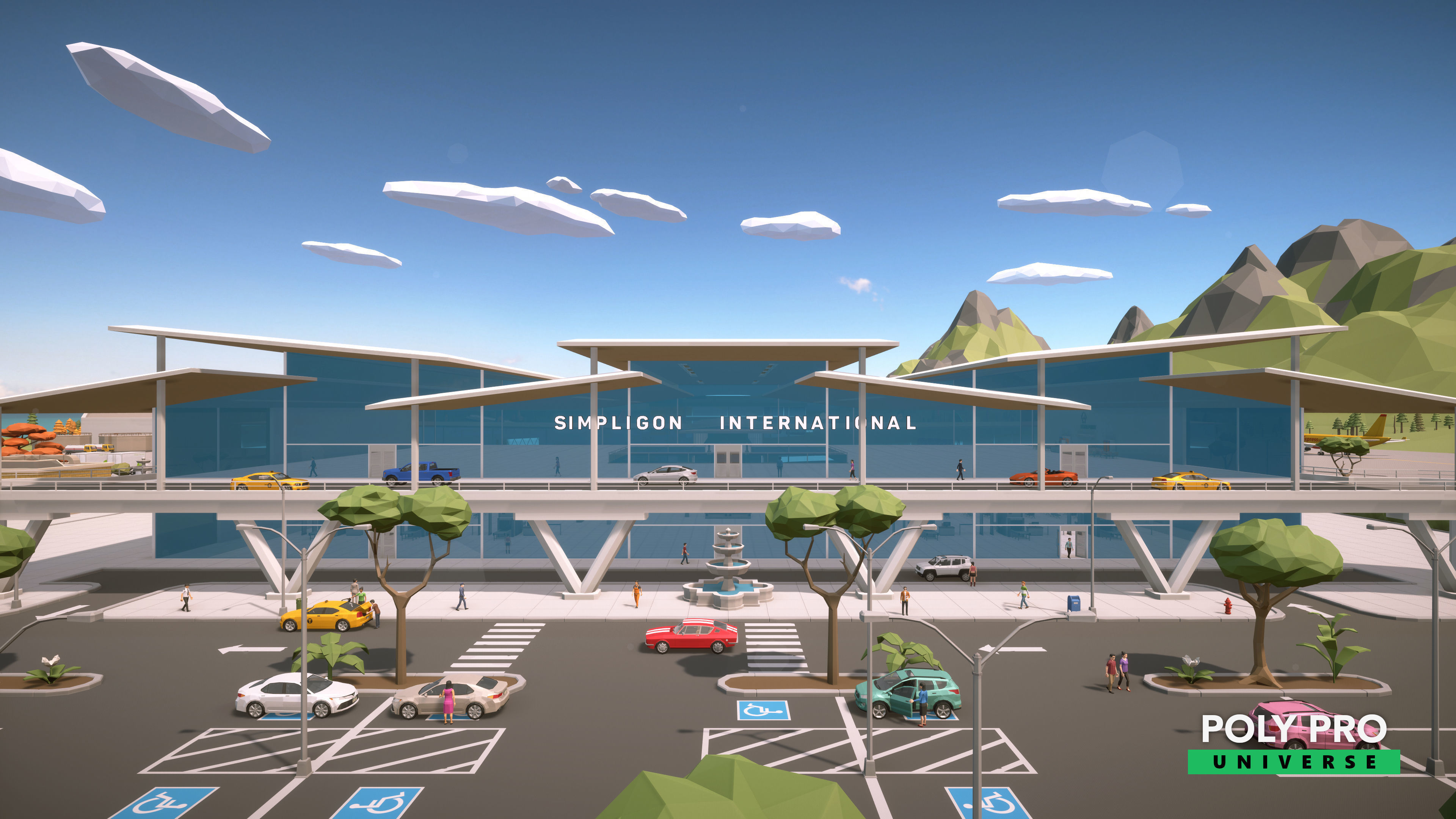 Poly Pro Universe - Low Poly City World Assets Low-poly 3D model_51