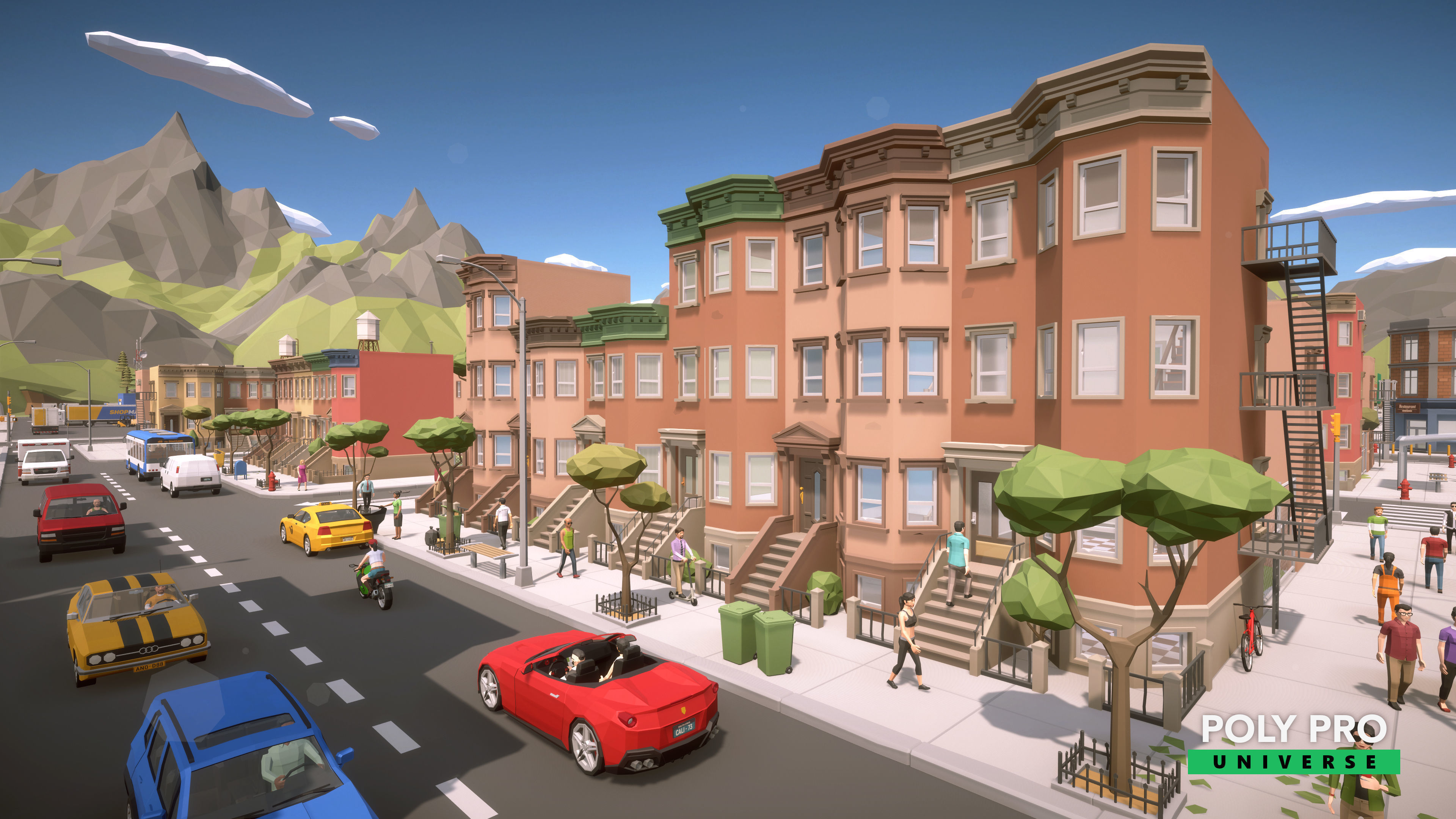 Poly Pro Universe - Low Poly City World Assets Low-poly 3D model_6