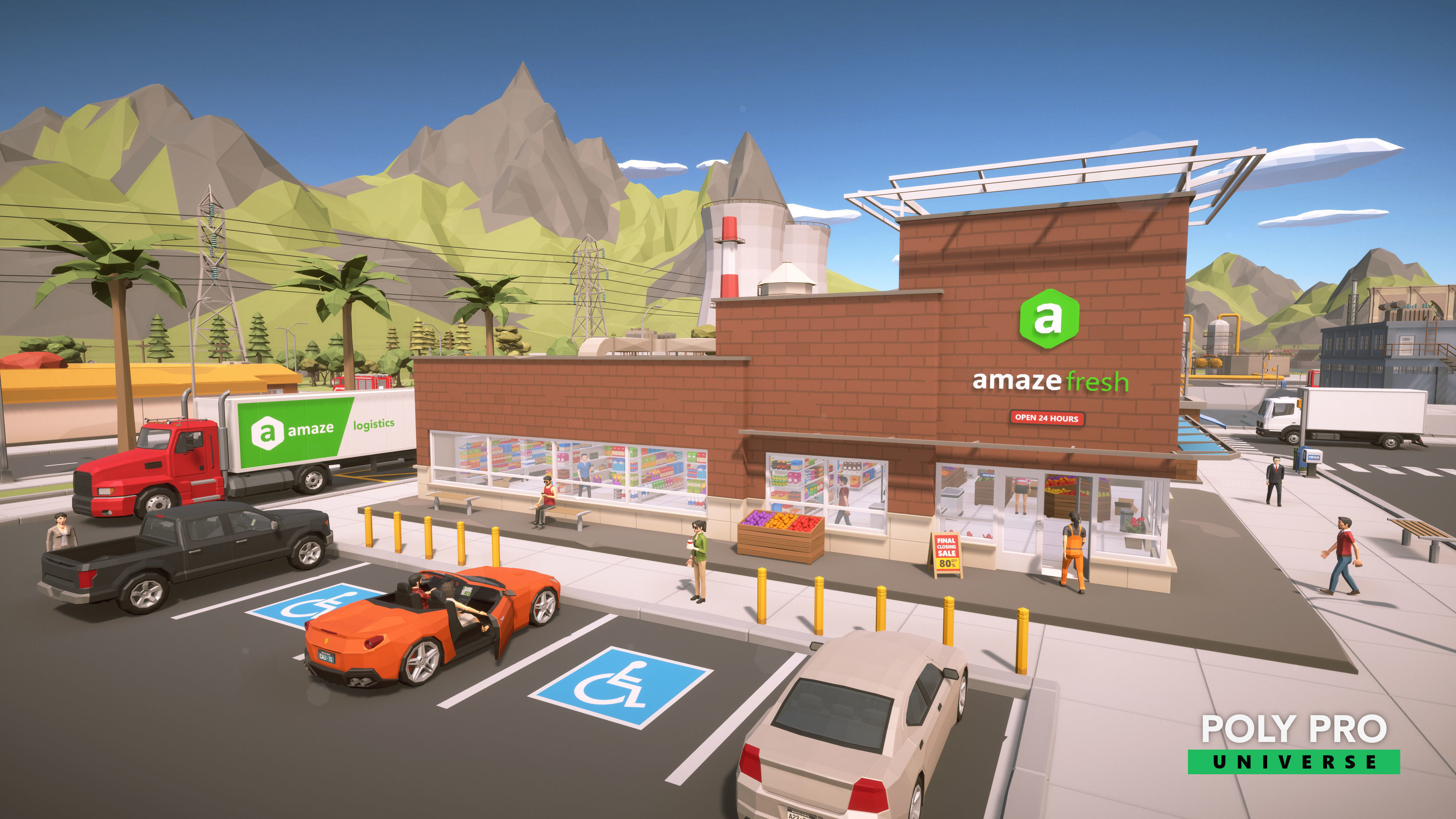 Poly Pro Universe - Low Poly City World Assets Low-poly 3D model_12