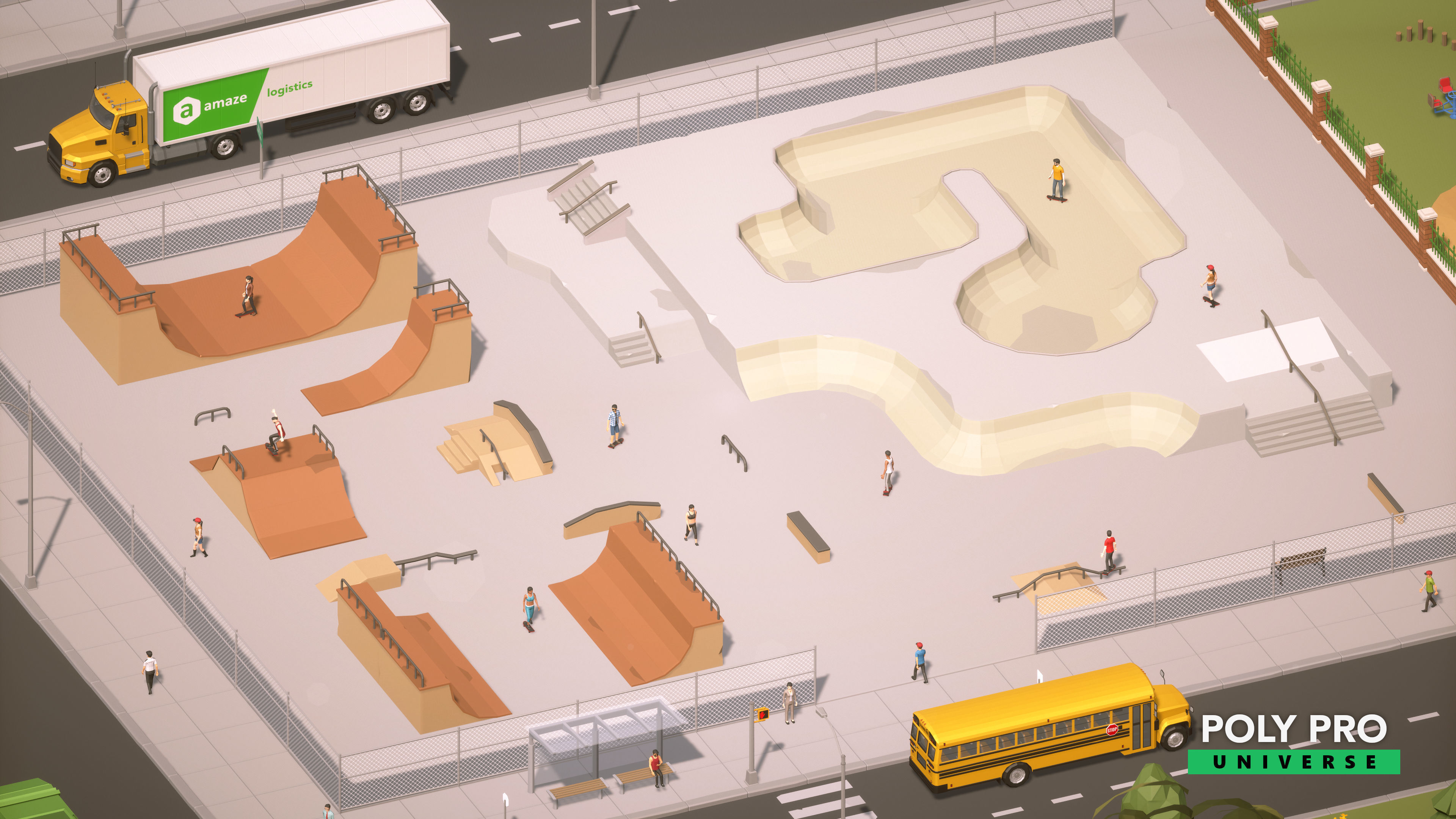 Poly Pro Universe - Low Poly City World Assets Low-poly 3D model_35