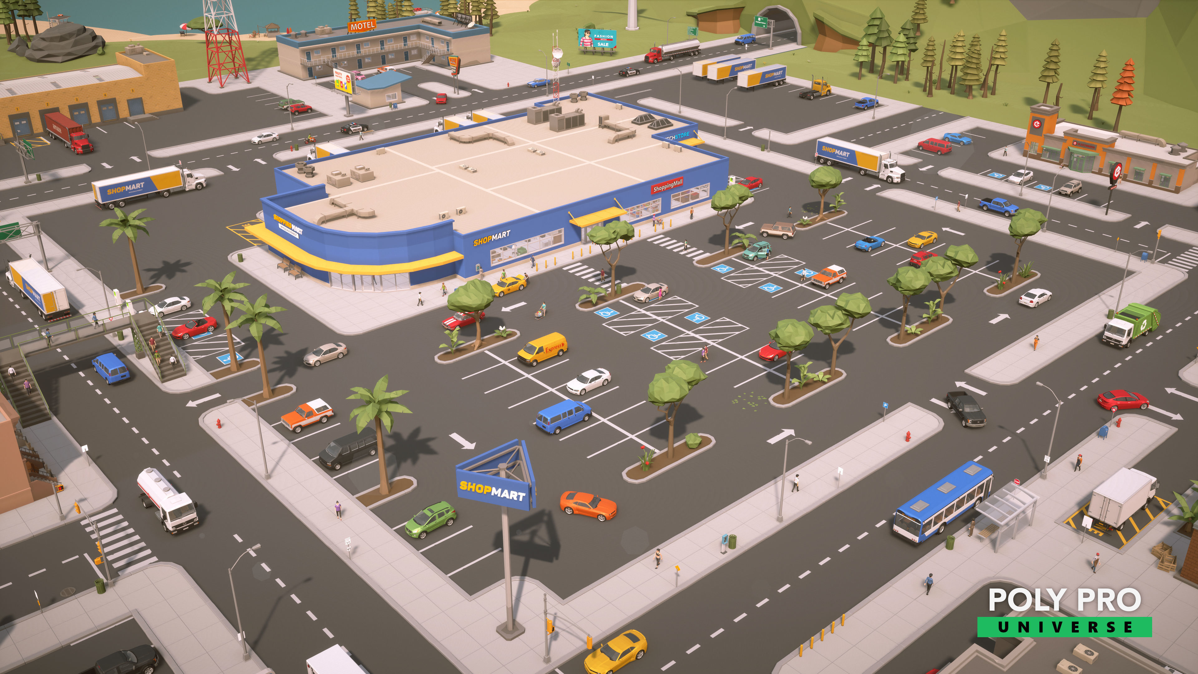 Poly Pro Universe - Low Poly City World Assets Low-poly 3D model_19