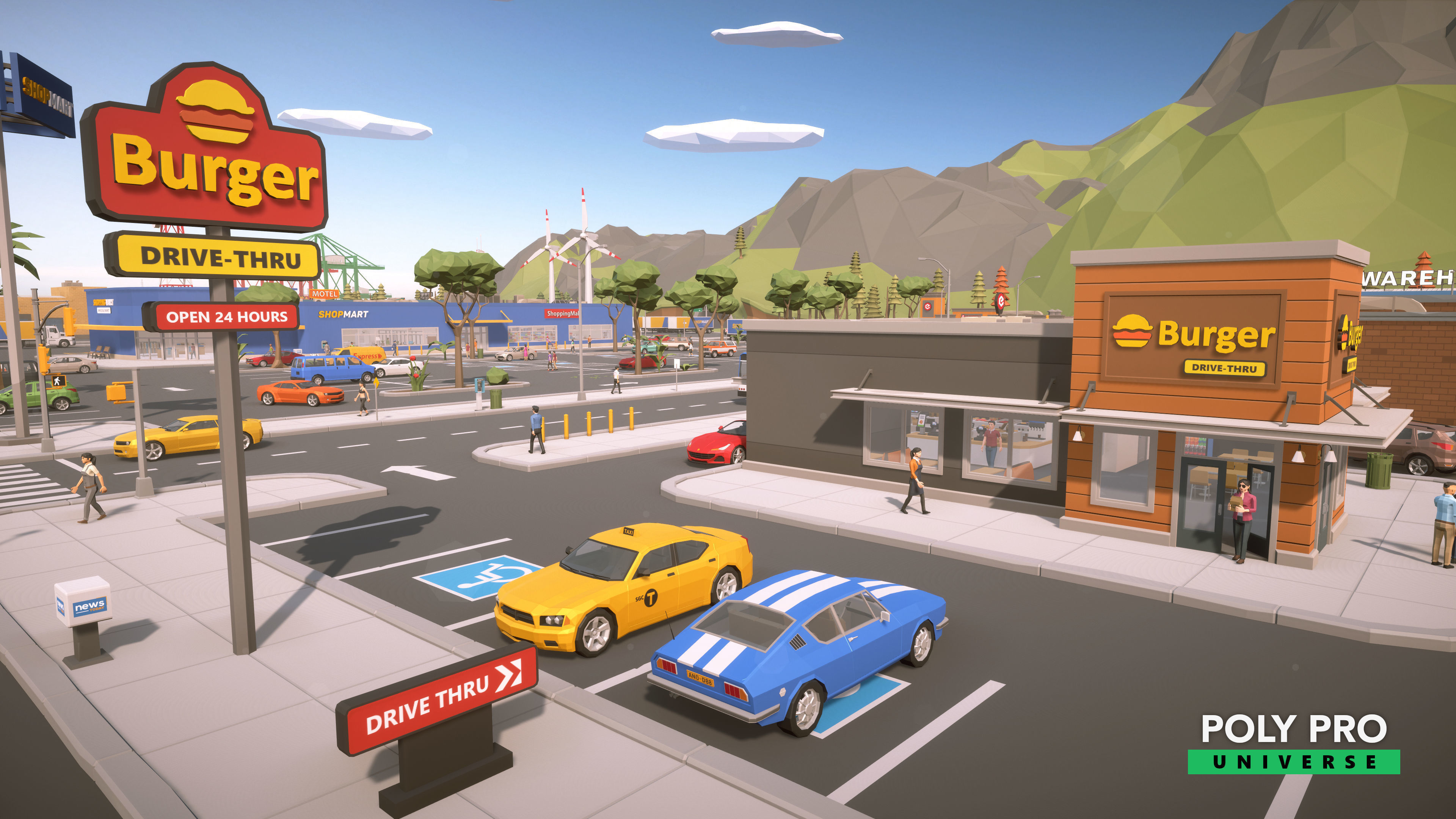 Poly Pro Universe - Low Poly City World Assets Low-poly 3D model_21