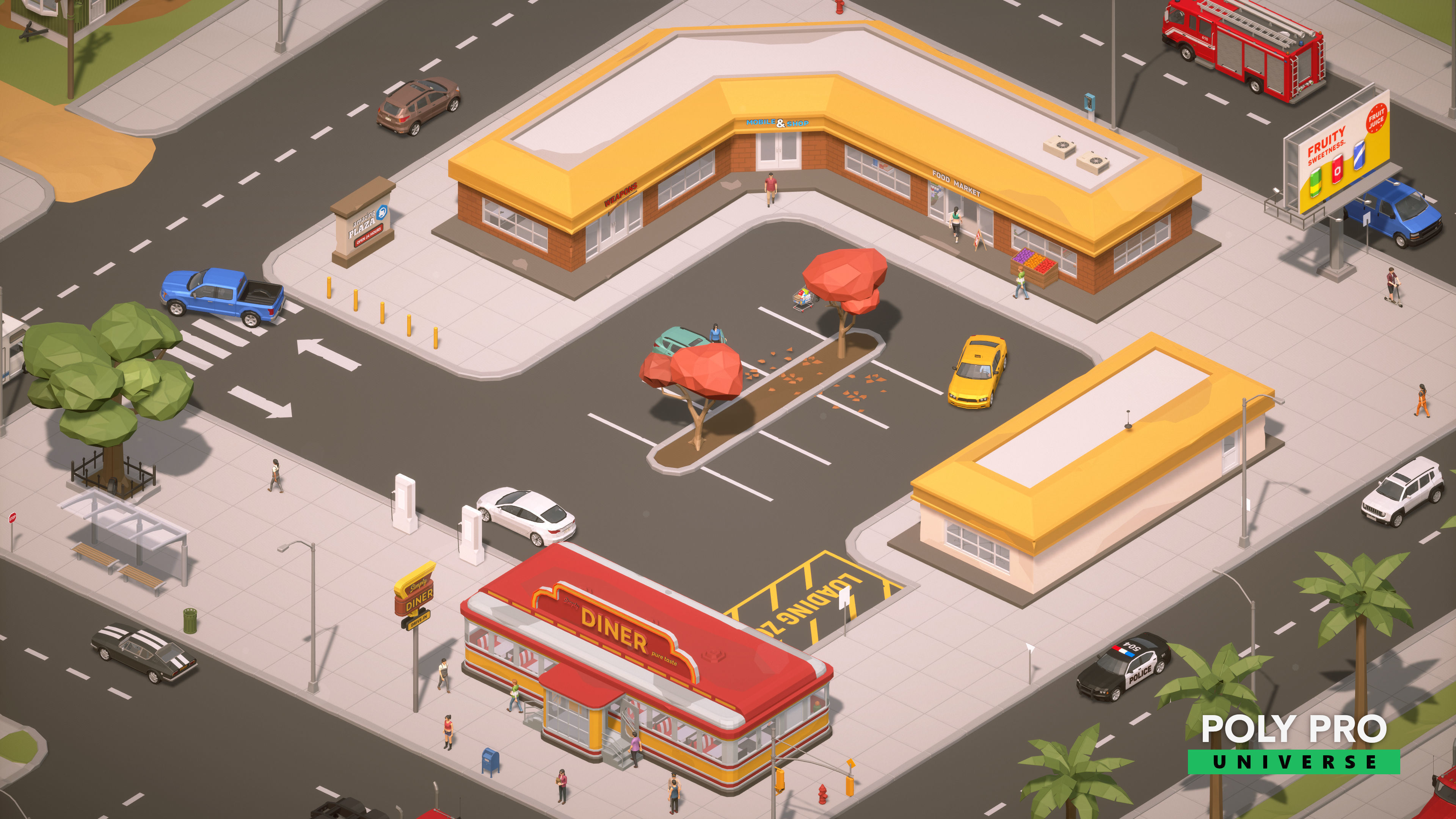 Poly Pro Universe - Low Poly City World Assets Low-poly 3D model_20