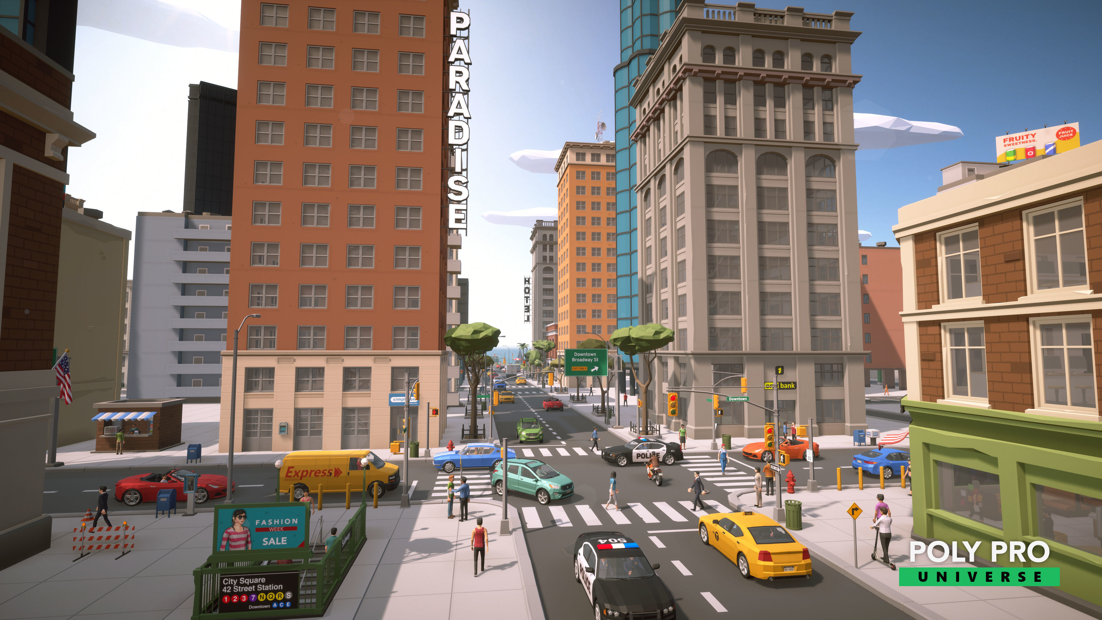 Poly Pro Universe - Low Poly City World Assets Low-poly 3D model_3