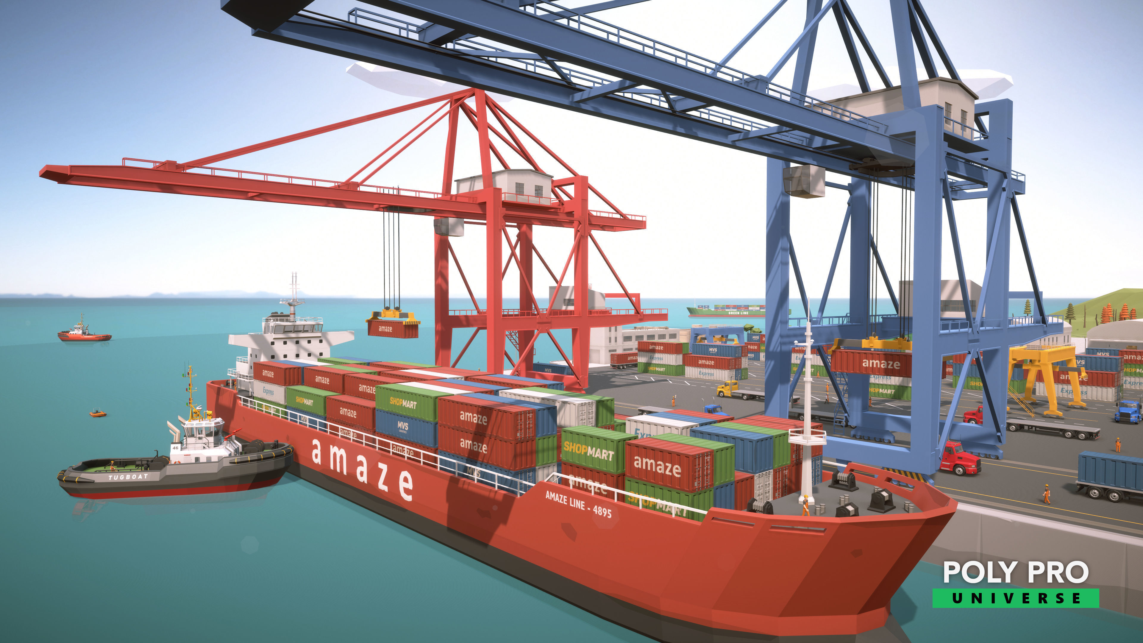 Poly Pro Universe - Low Poly City World Assets Low-poly 3D model_67