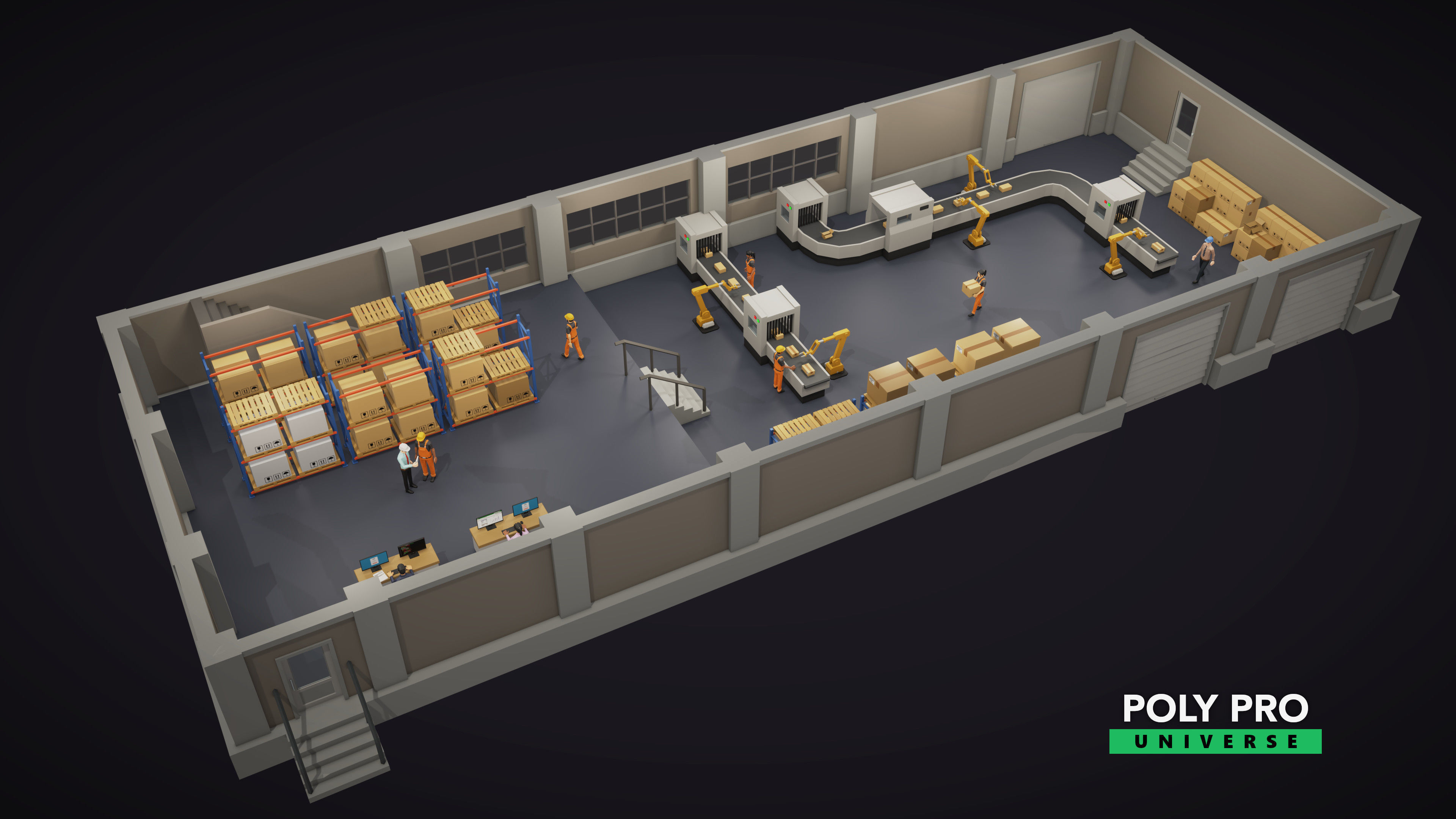 Poly Pro Universe - Low Poly City World Assets Low-poly 3D model_88