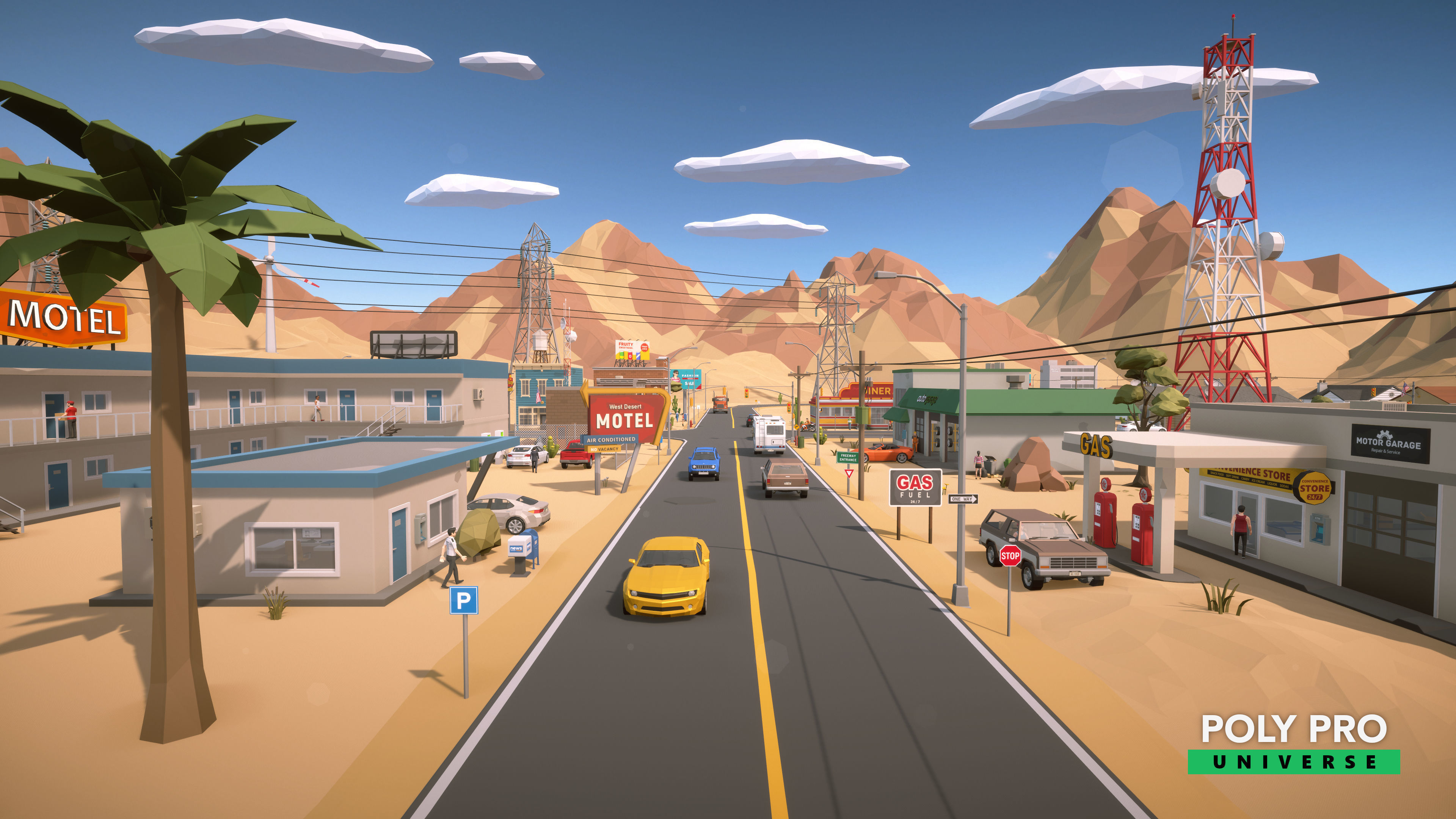 Poly Pro Universe - Low Poly City World Assets Low-poly 3D model_68