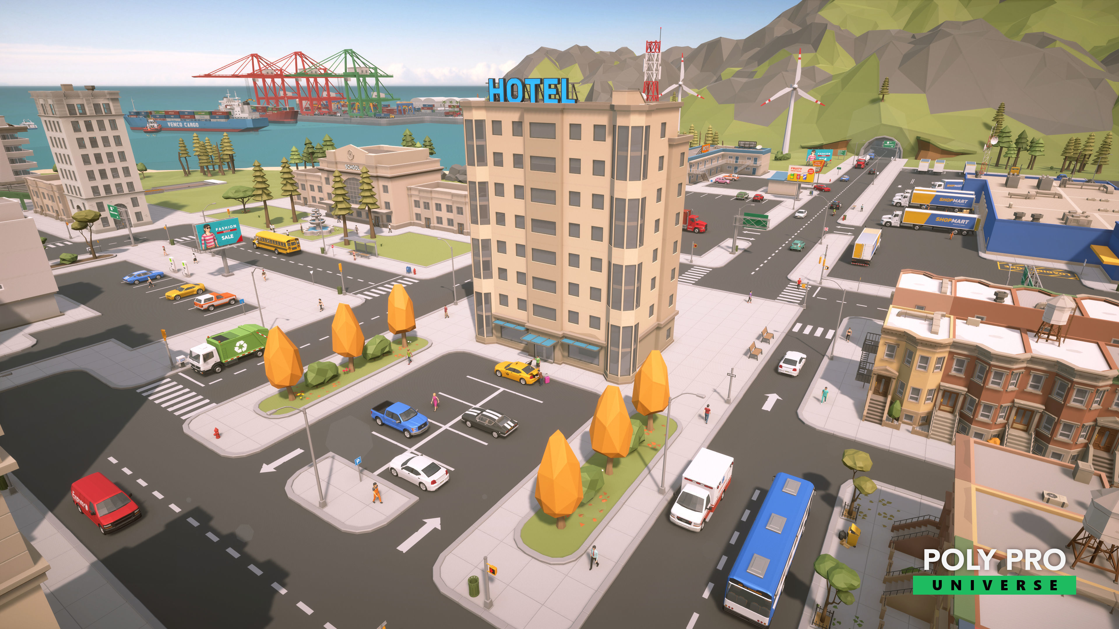 Poly Pro Universe - Low Poly City World Assets Low-poly 3D model_7