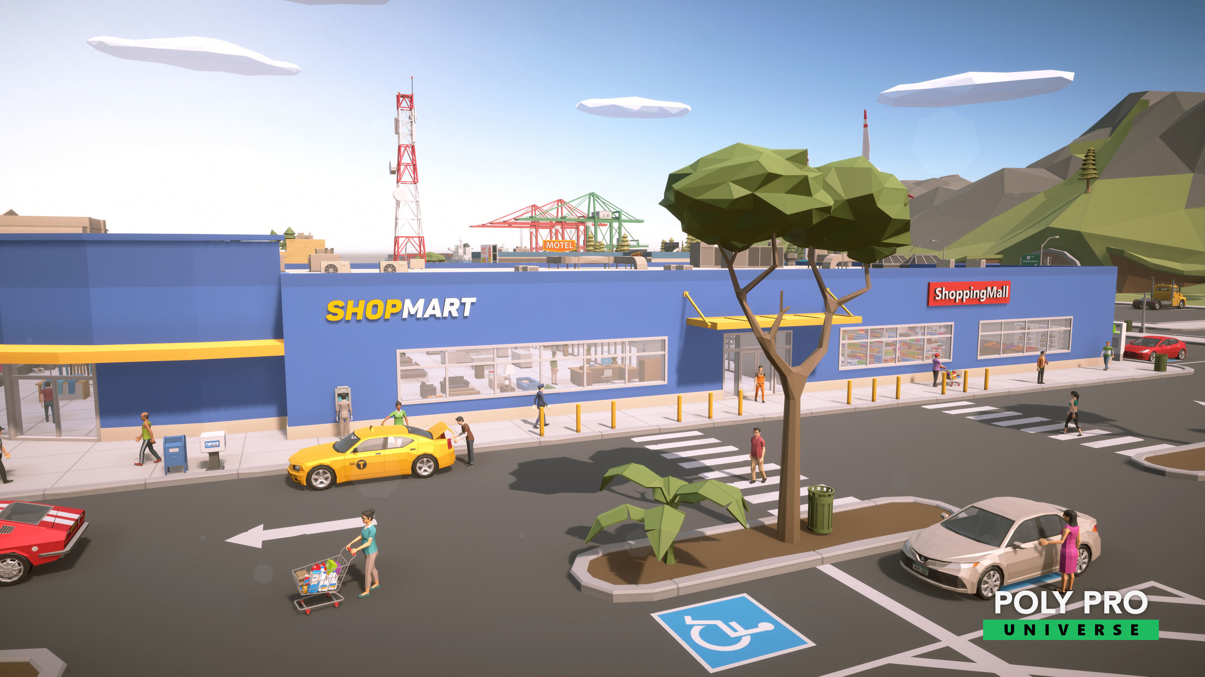 Poly Pro Universe - Low Poly City World Assets Low-poly 3D model_24