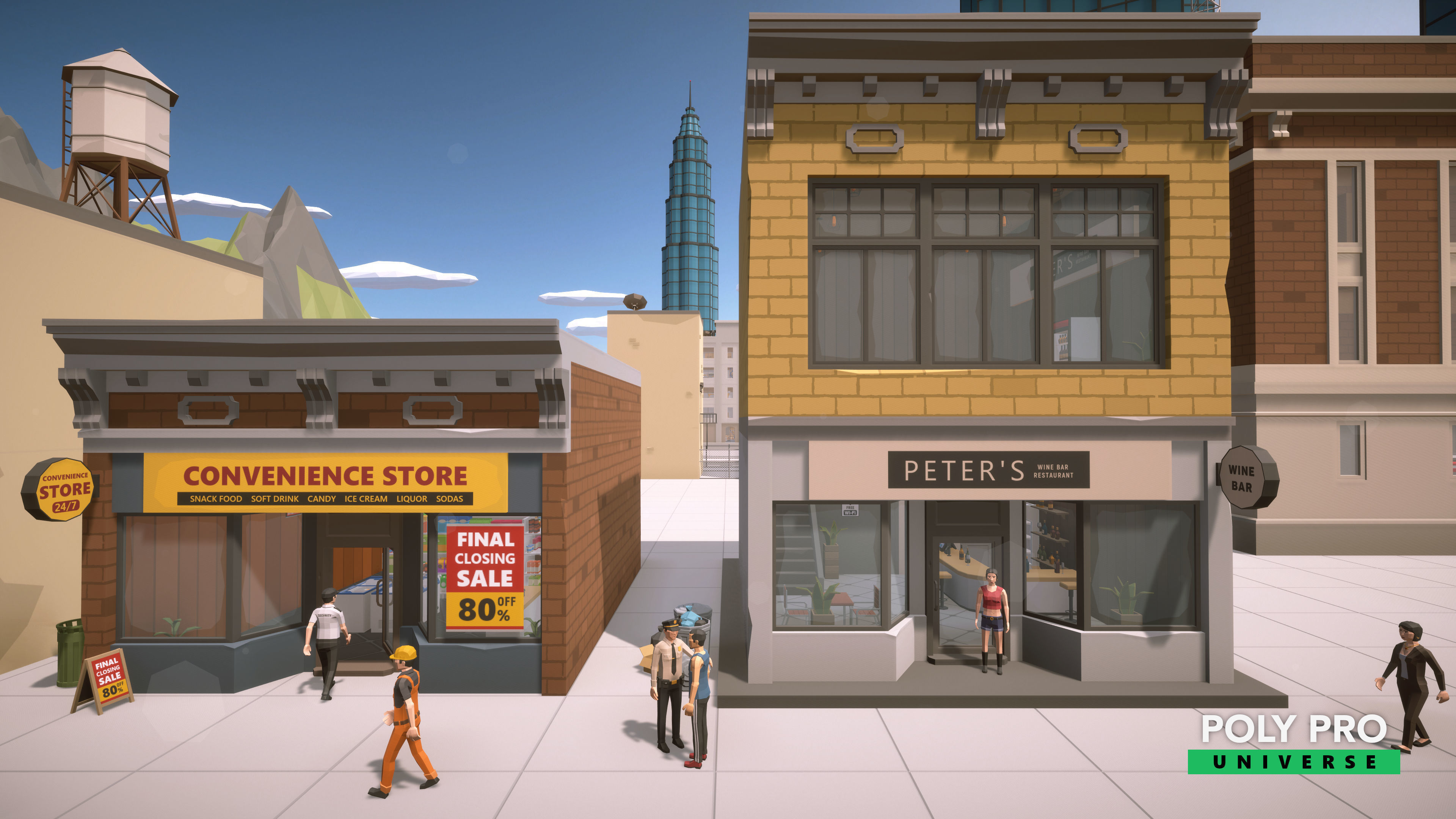 Poly Pro Universe - Low Poly City World Assets Low-poly 3D model_5