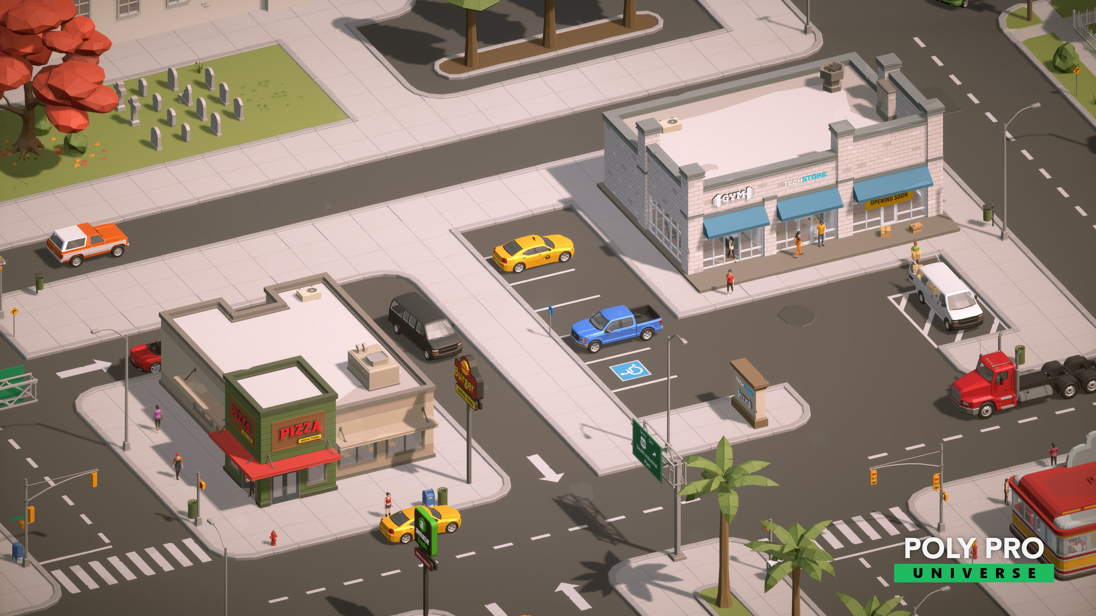 Poly Pro Universe - Low Poly City World Assets Low-poly 3D model_17
