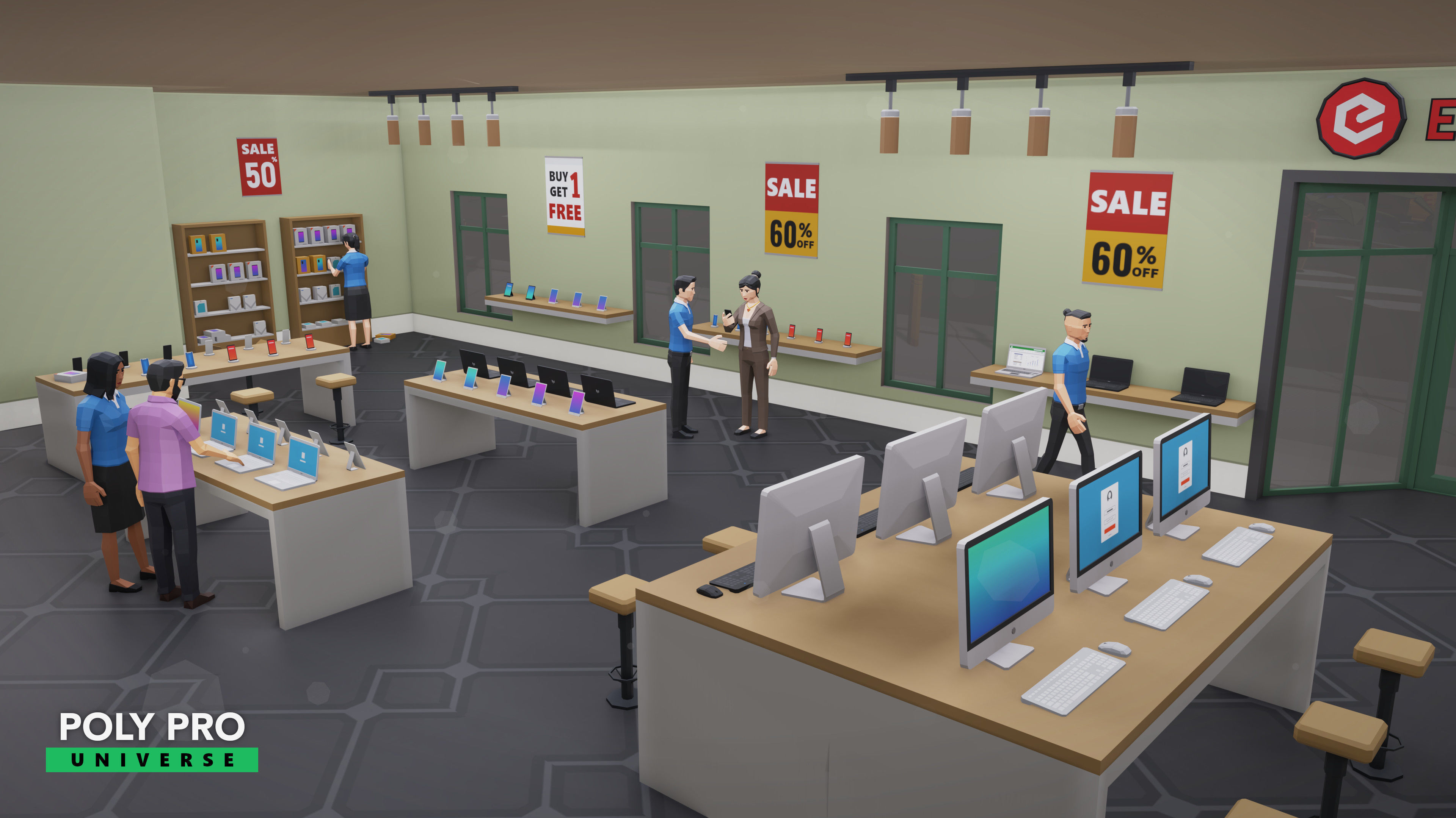 Poly Pro Universe - Low Poly City World Assets Low-poly 3D model_84