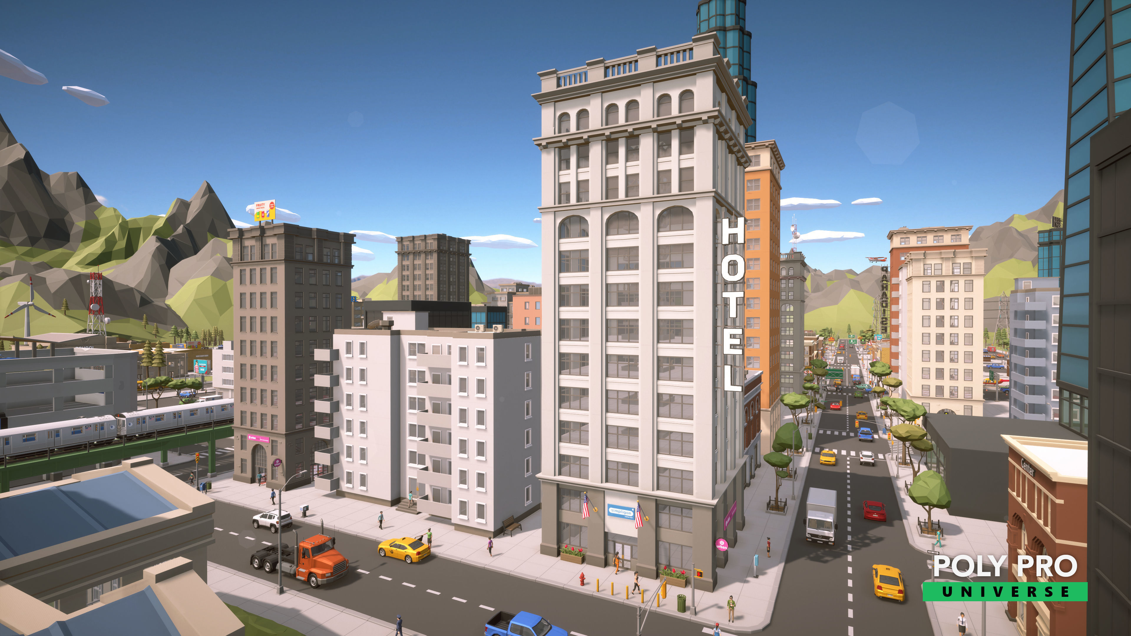 Poly Pro Universe - Low Poly City World Assets Low-poly 3D model_30