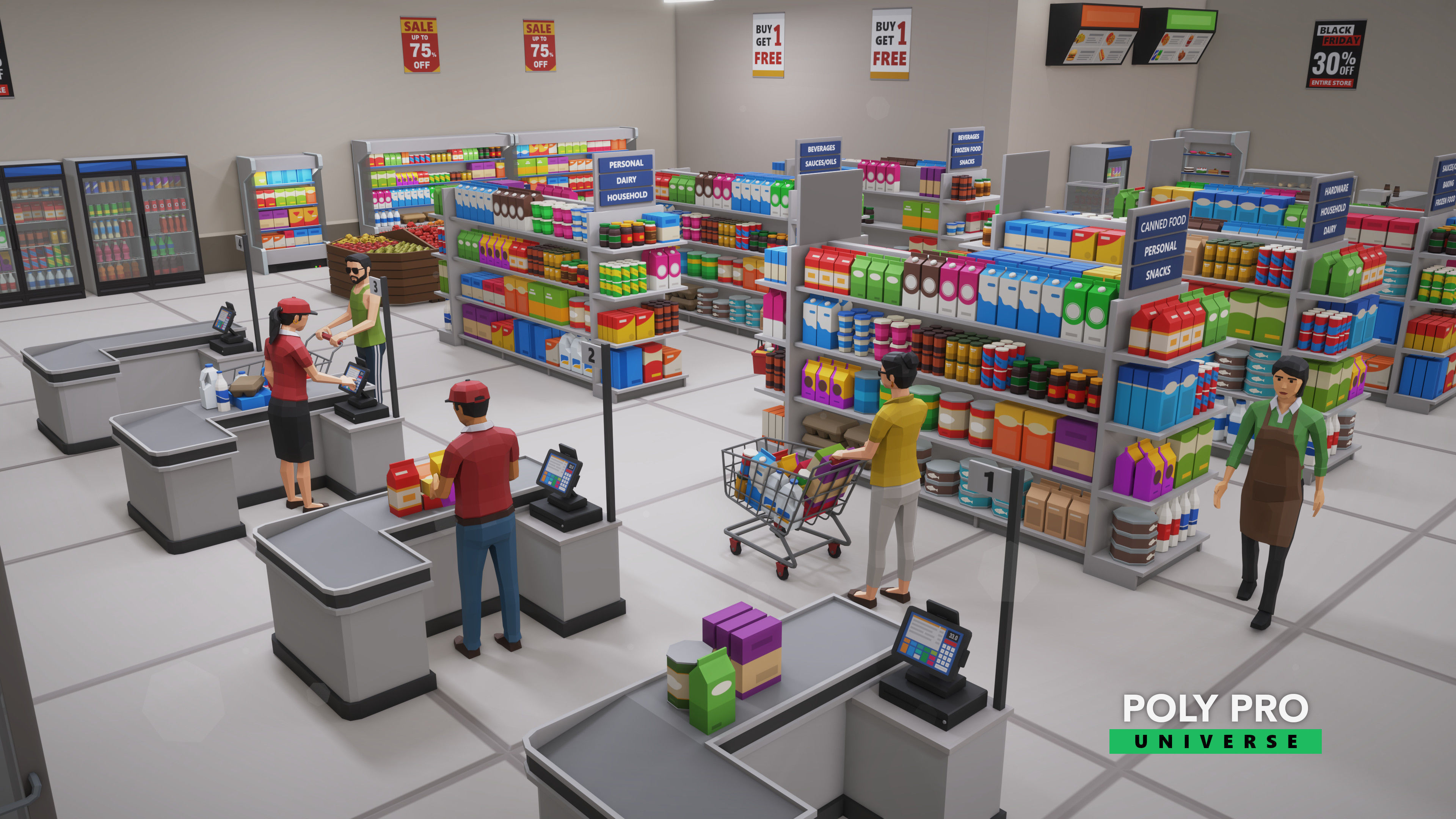 Poly Pro Universe - Low Poly City World Assets Low-poly 3D model_81