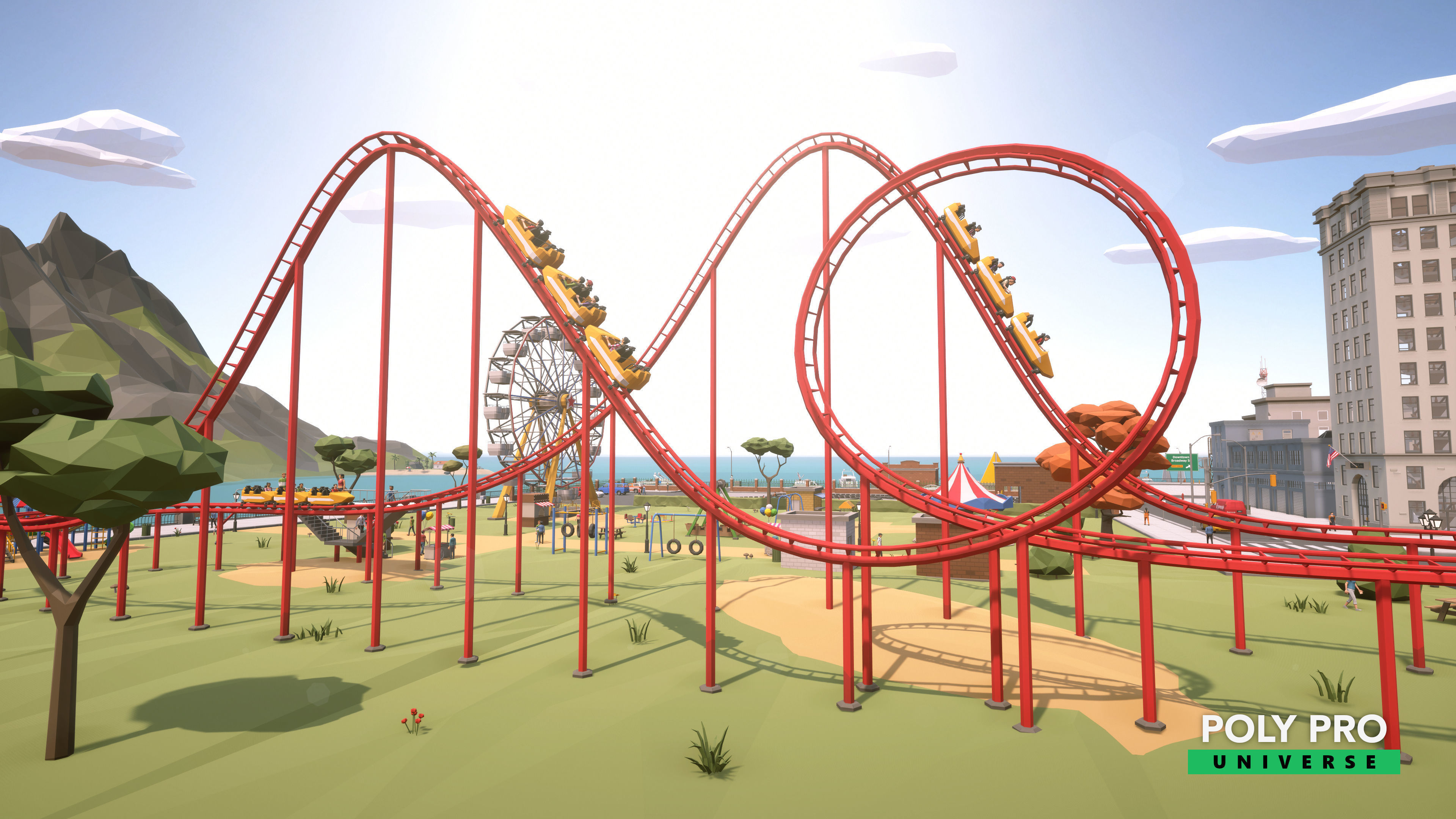 Poly Pro Universe - Low Poly City World Assets Low-poly 3D model_46