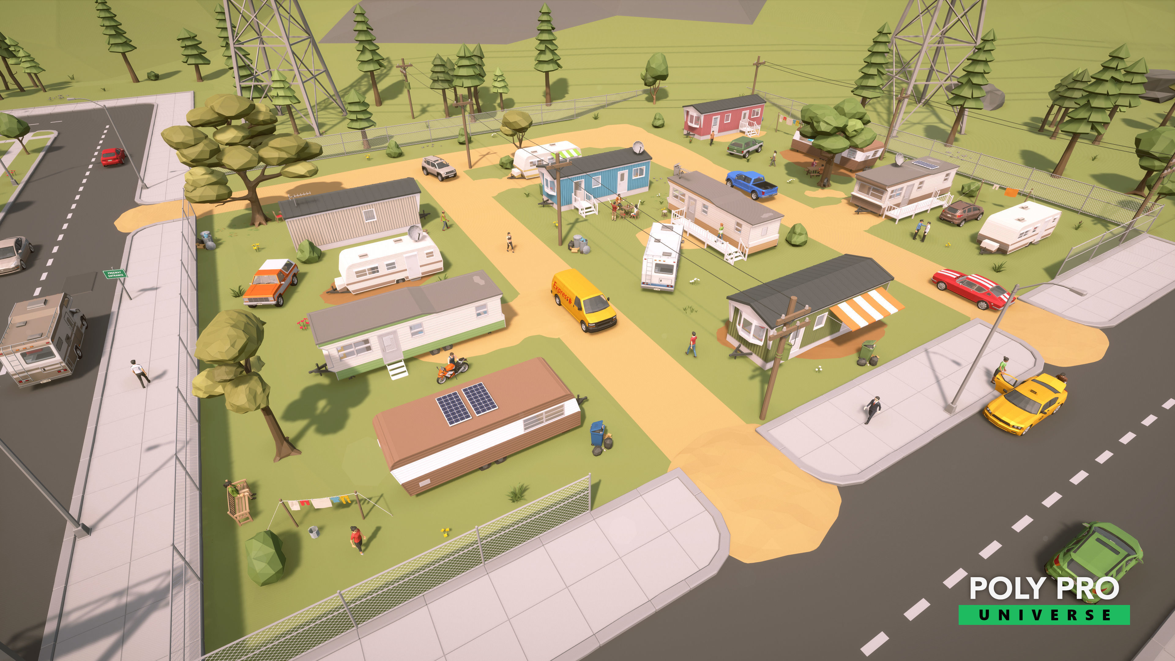Poly Pro Universe - Low Poly City World Assets Low-poly 3D model_38