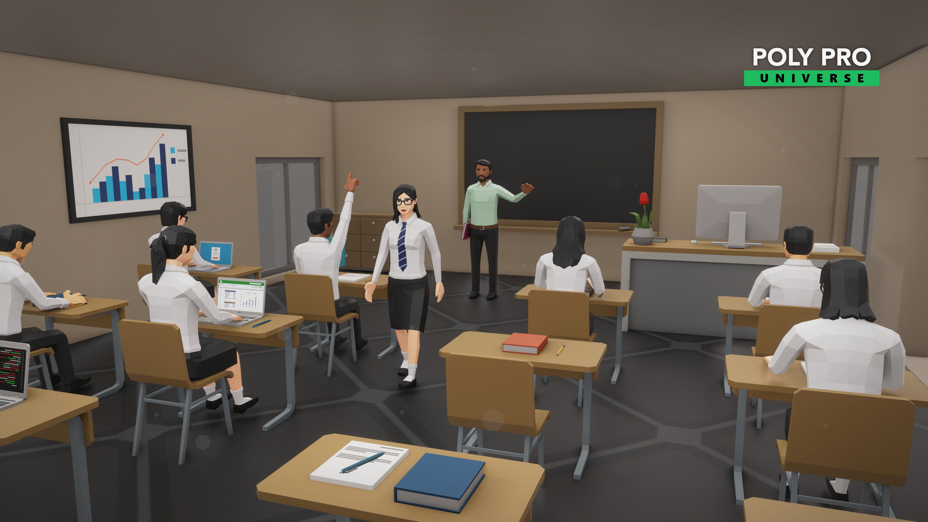 Poly Pro Universe - Low Poly City World Assets Low-poly 3D model_78