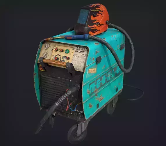 Merkle OptiMIG 450 Welding machine Low-poly 3D model