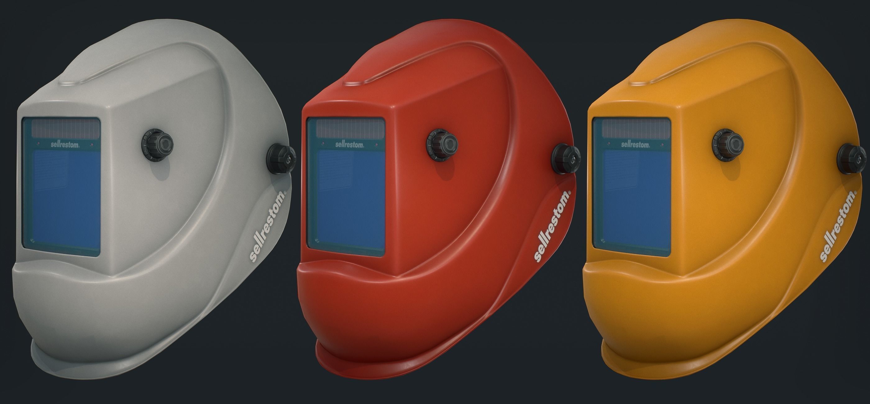 Welding mask 3d model Low-poly Low-poly 3D model_2