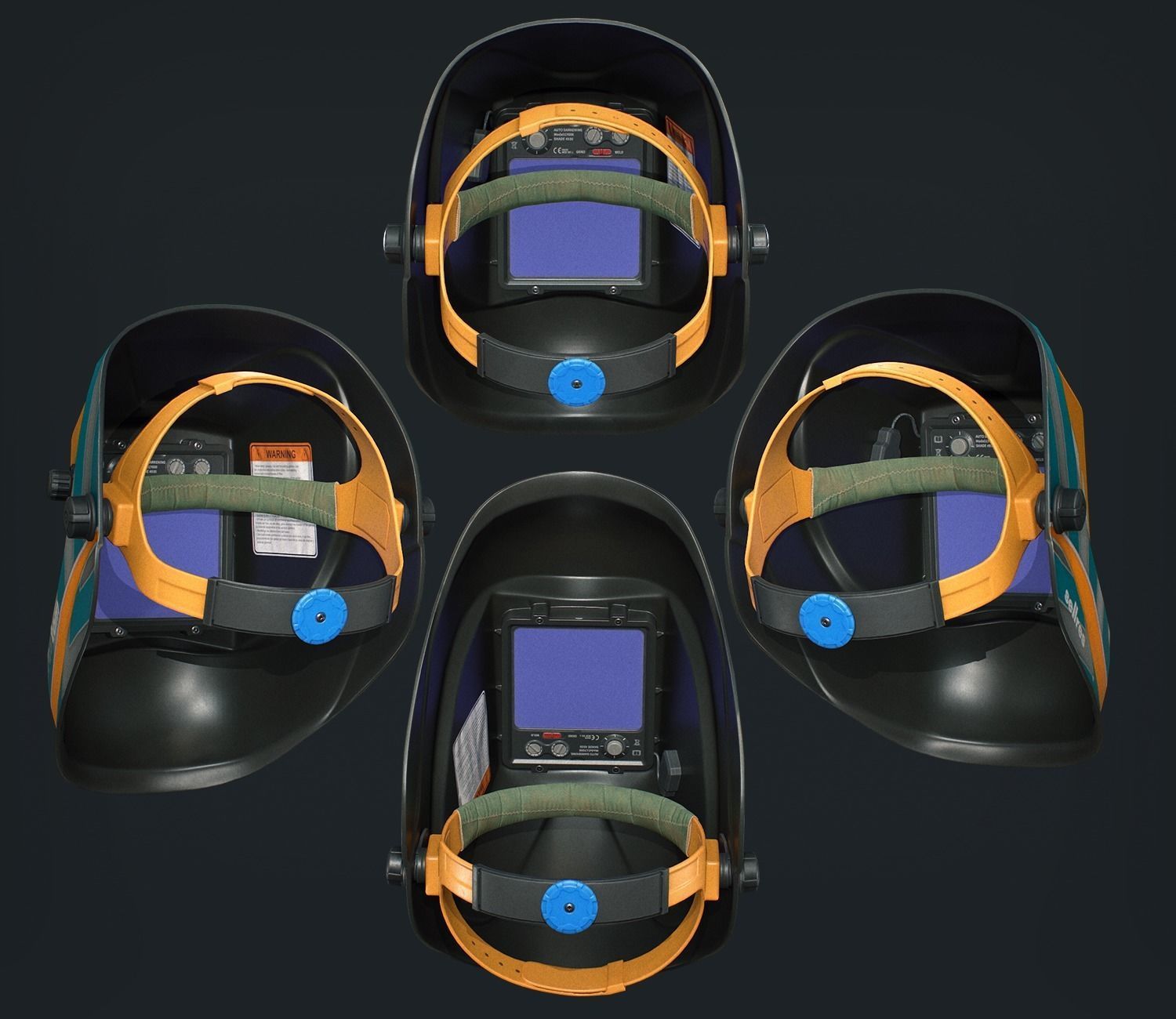 Welding mask 3d model Low-poly Low-poly 3D model_3