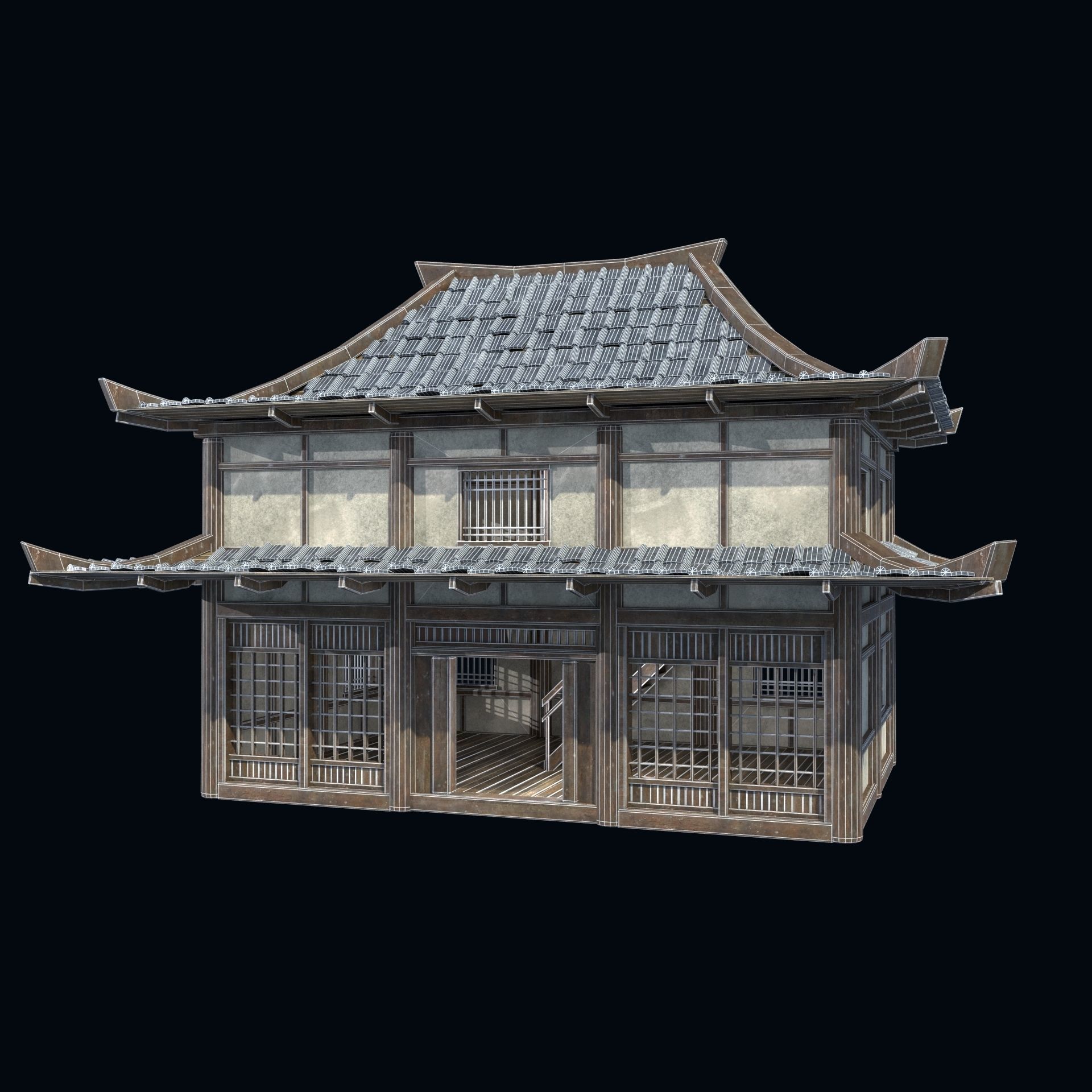 3D model ASIAN JAPAN ORIENTAL INDUSTRIAL CITY BUILDING HOUSE COLLECTION ...