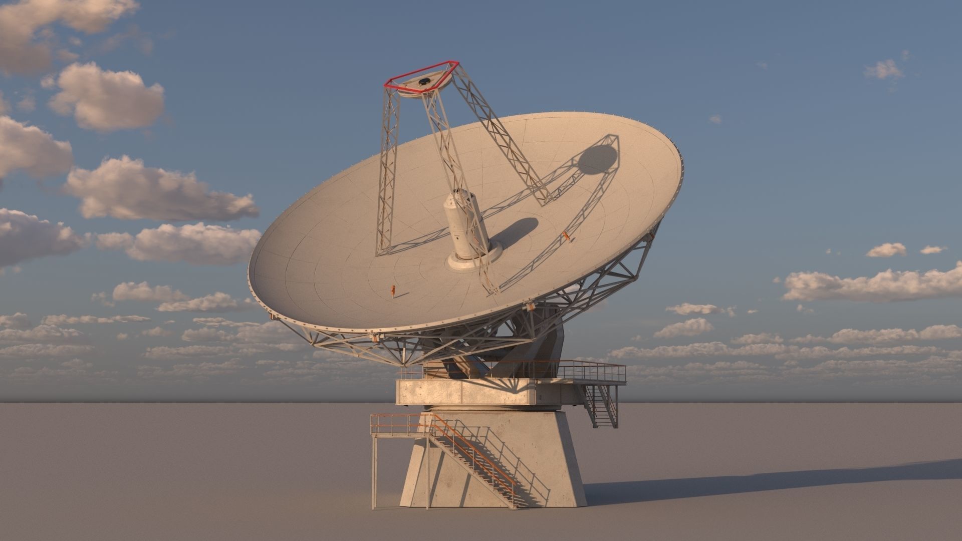 satellite dish 3D model_16