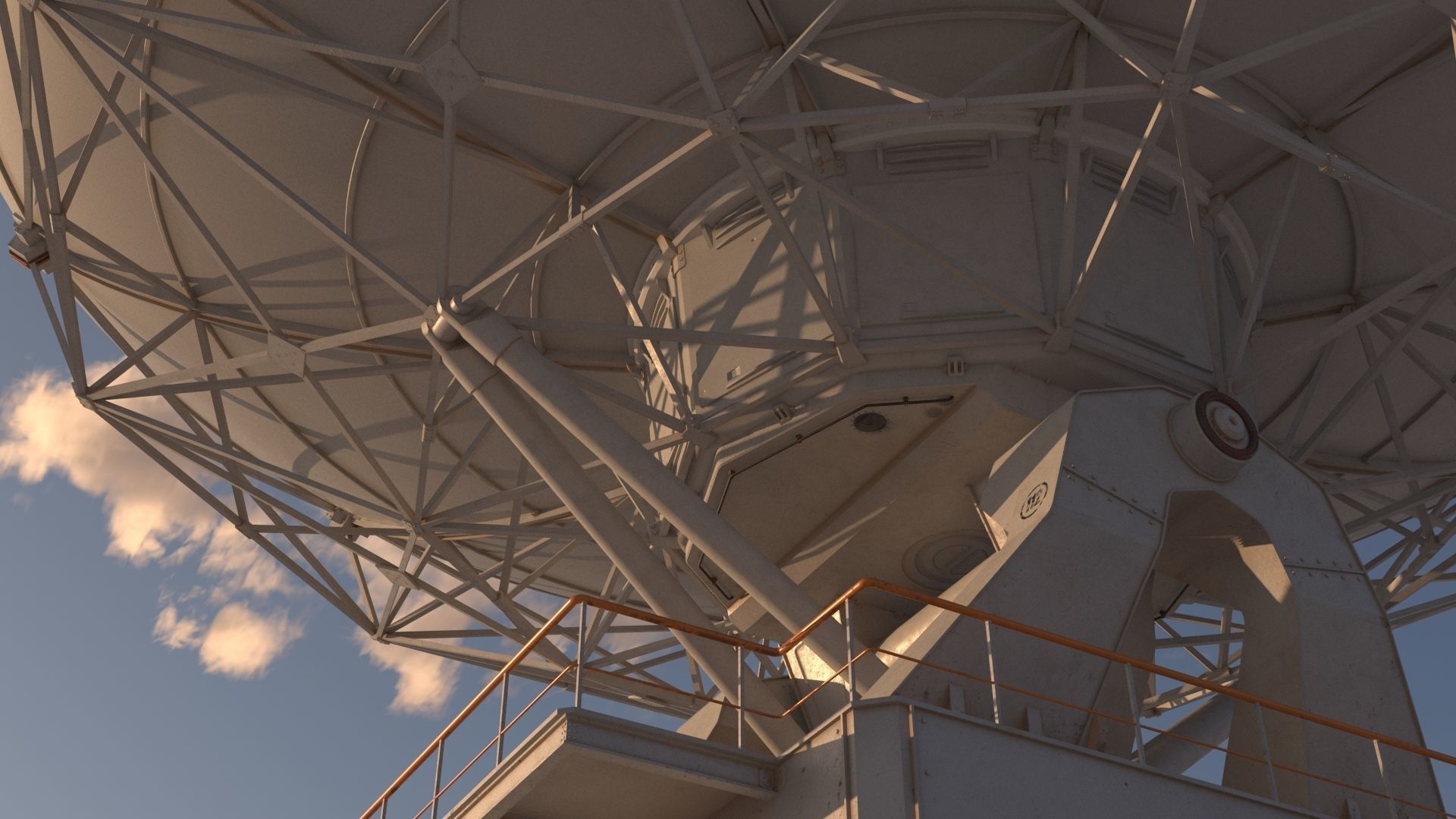 satellite dish 3D model_8