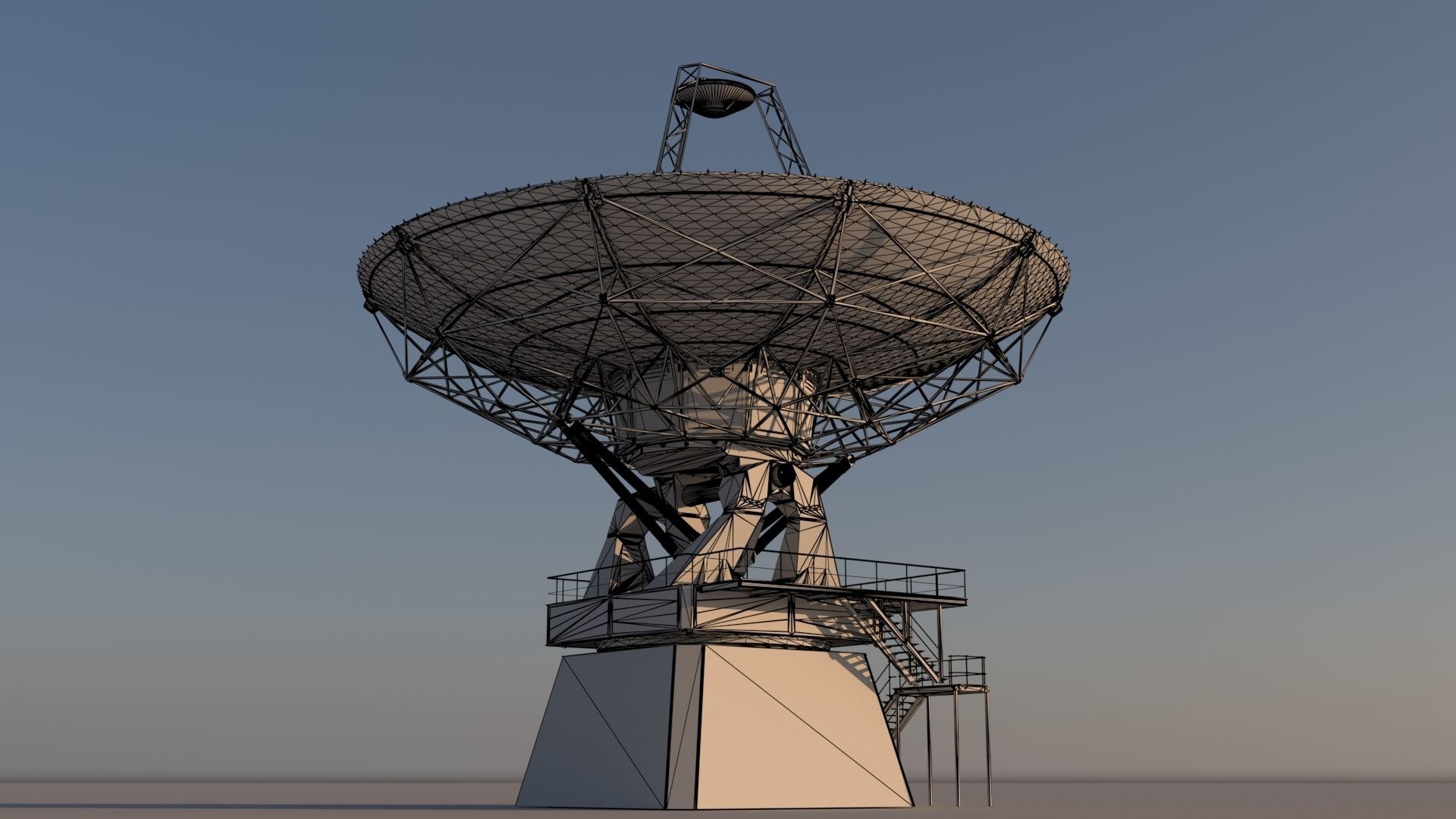 satellite dish 3D model_19