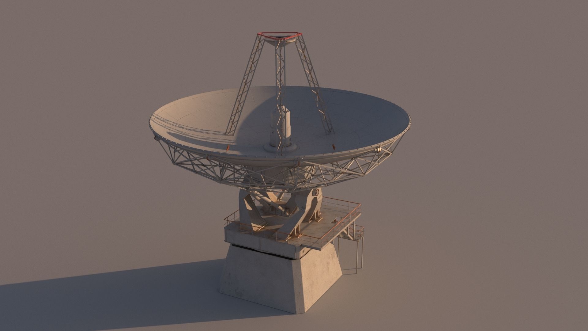 satellite dish 3D model_2