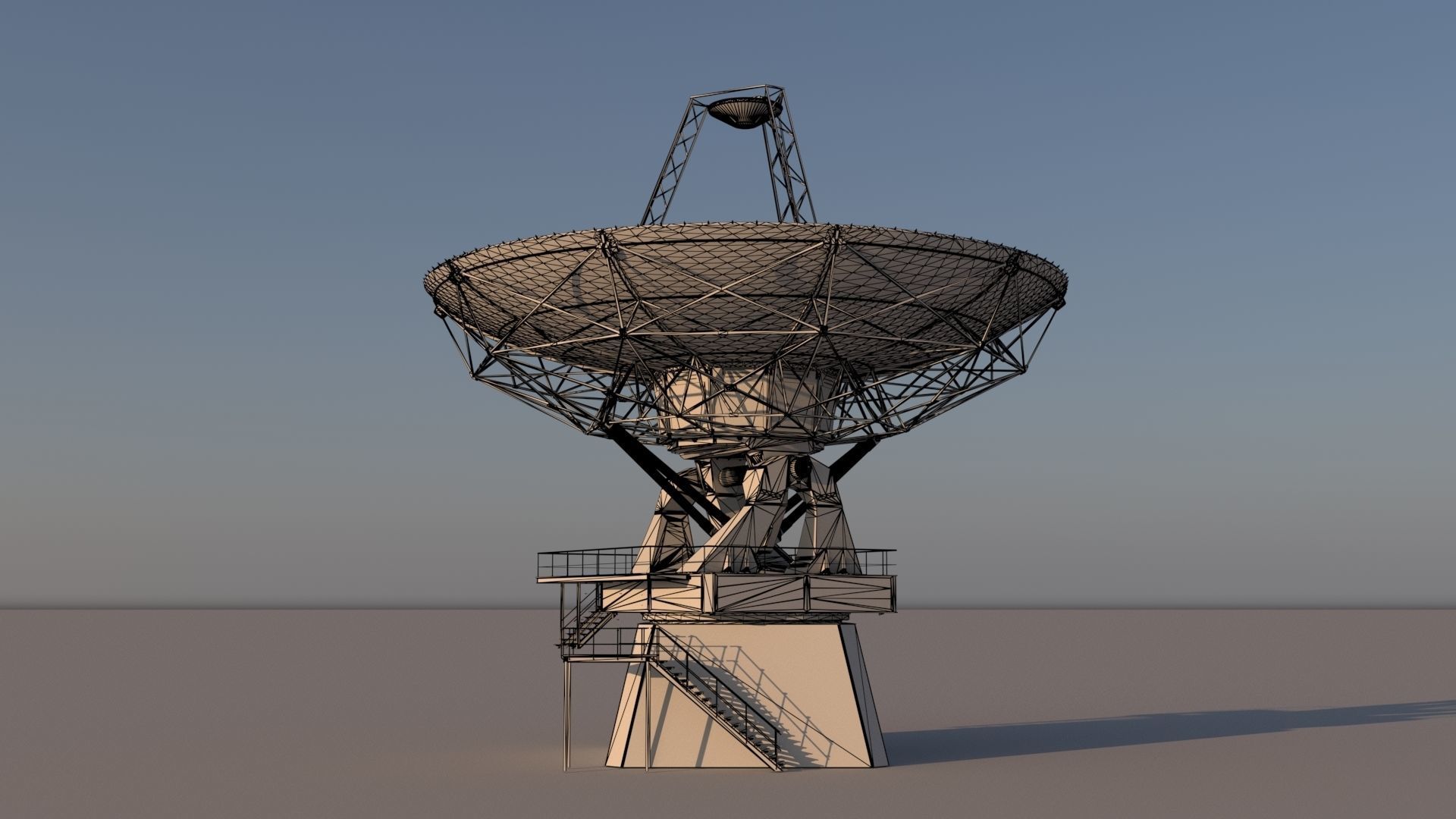 satellite dish 3D model_30