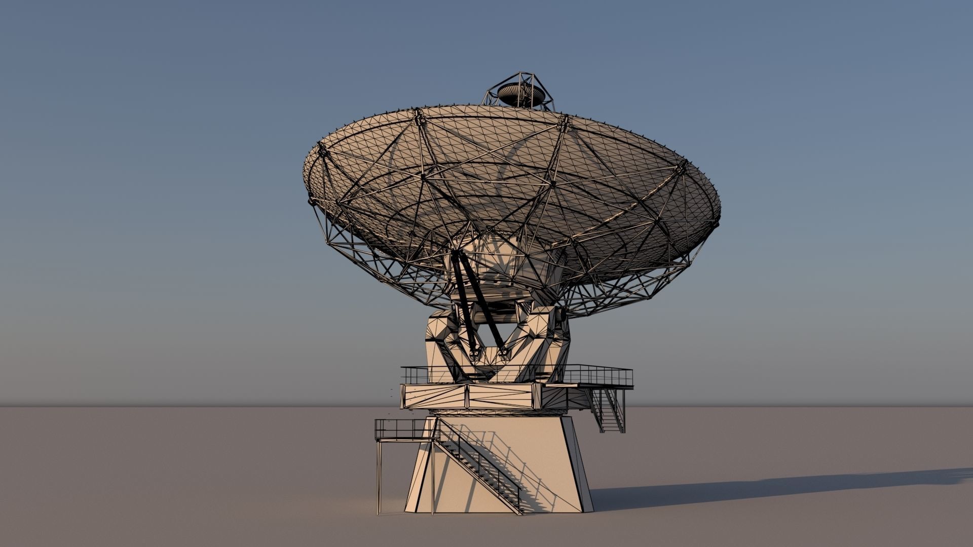 satellite dish 3D model_36