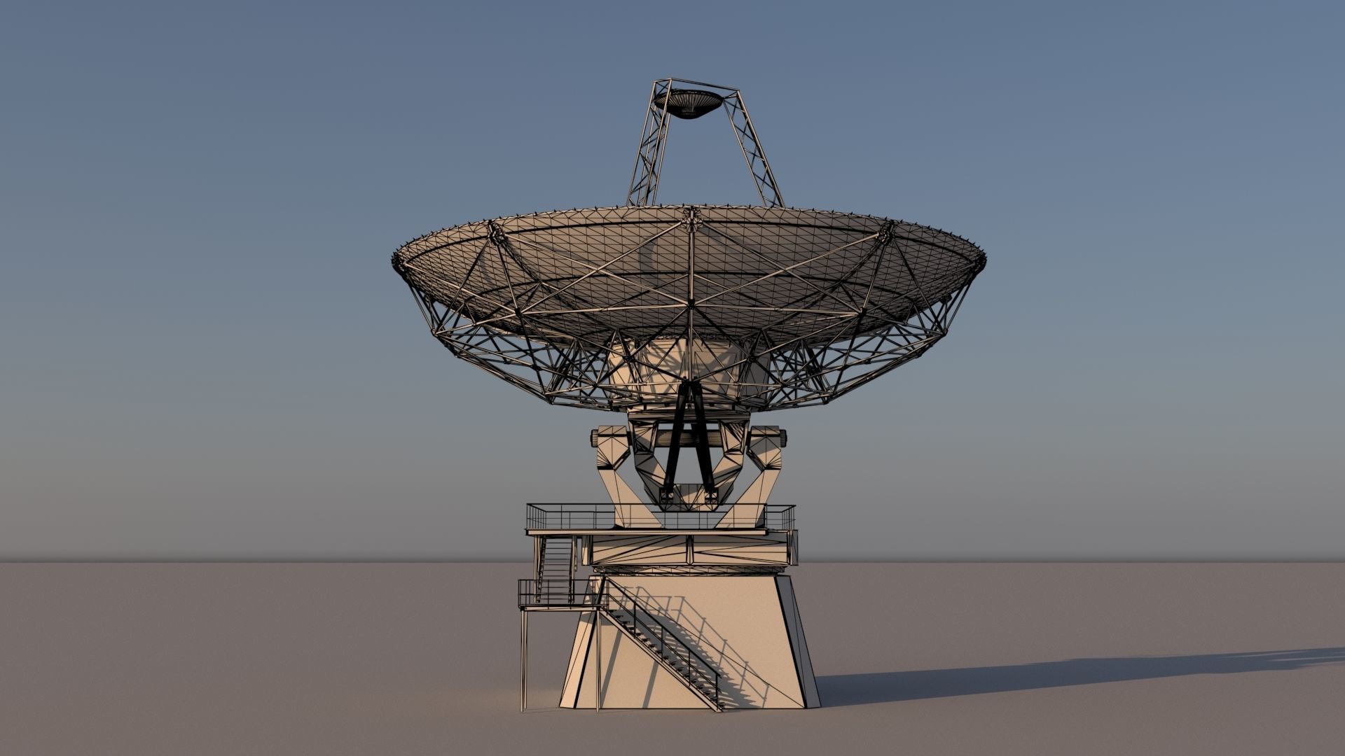 satellite dish 3D model_29