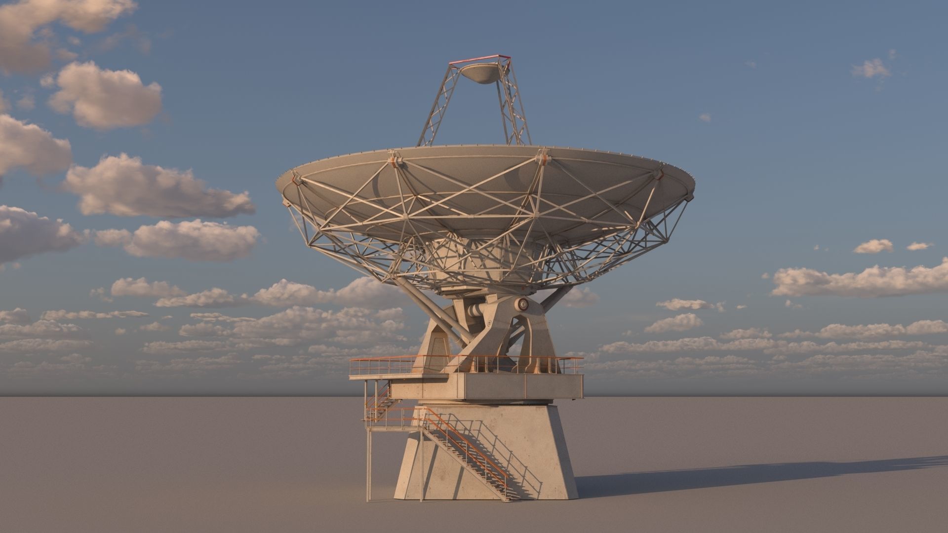 satellite dish 3D model_12
