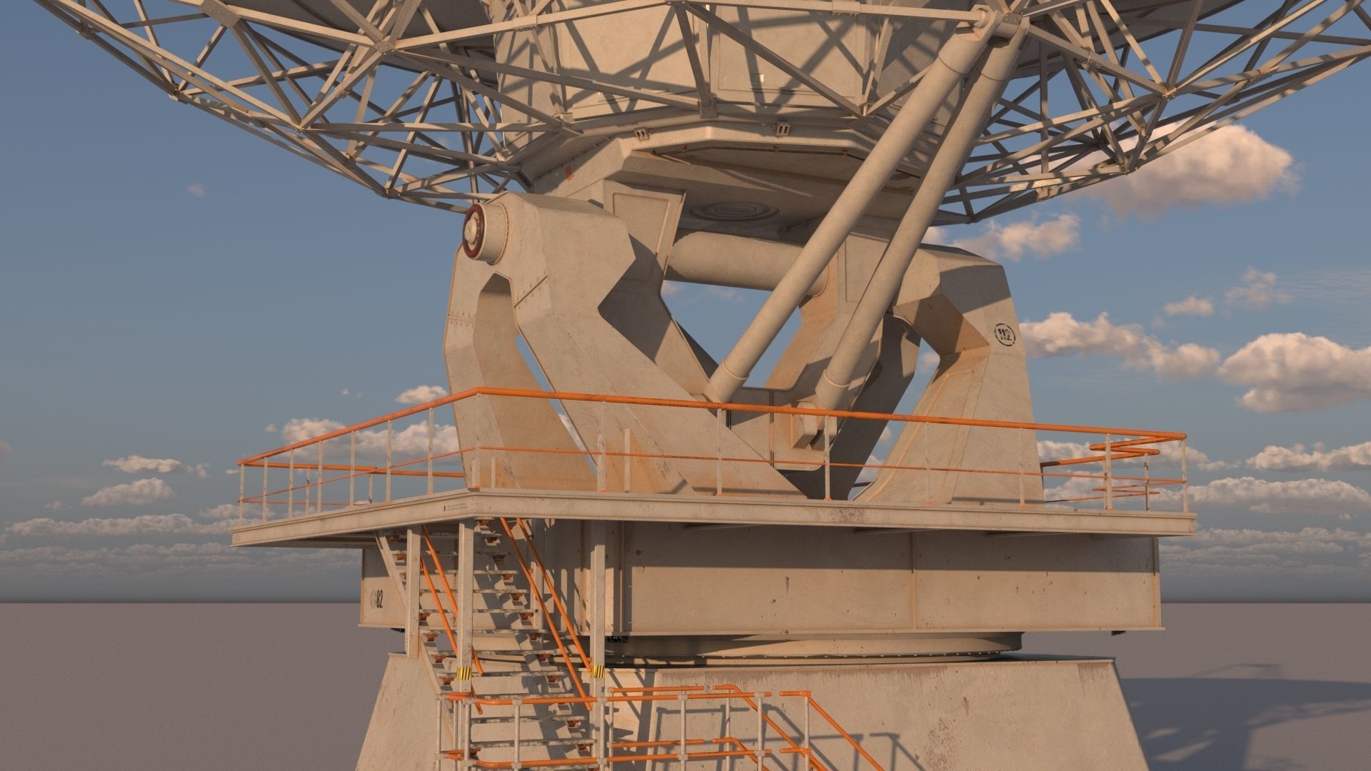 satellite dish 3D model_4