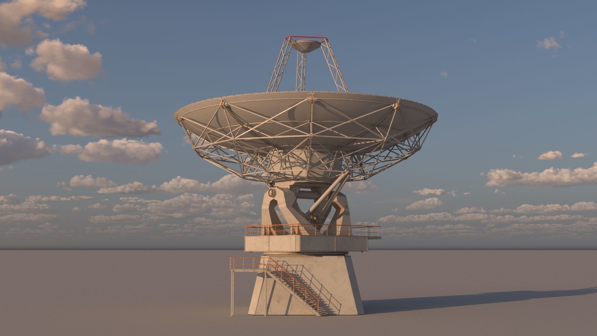 satellite dish 3D model_13