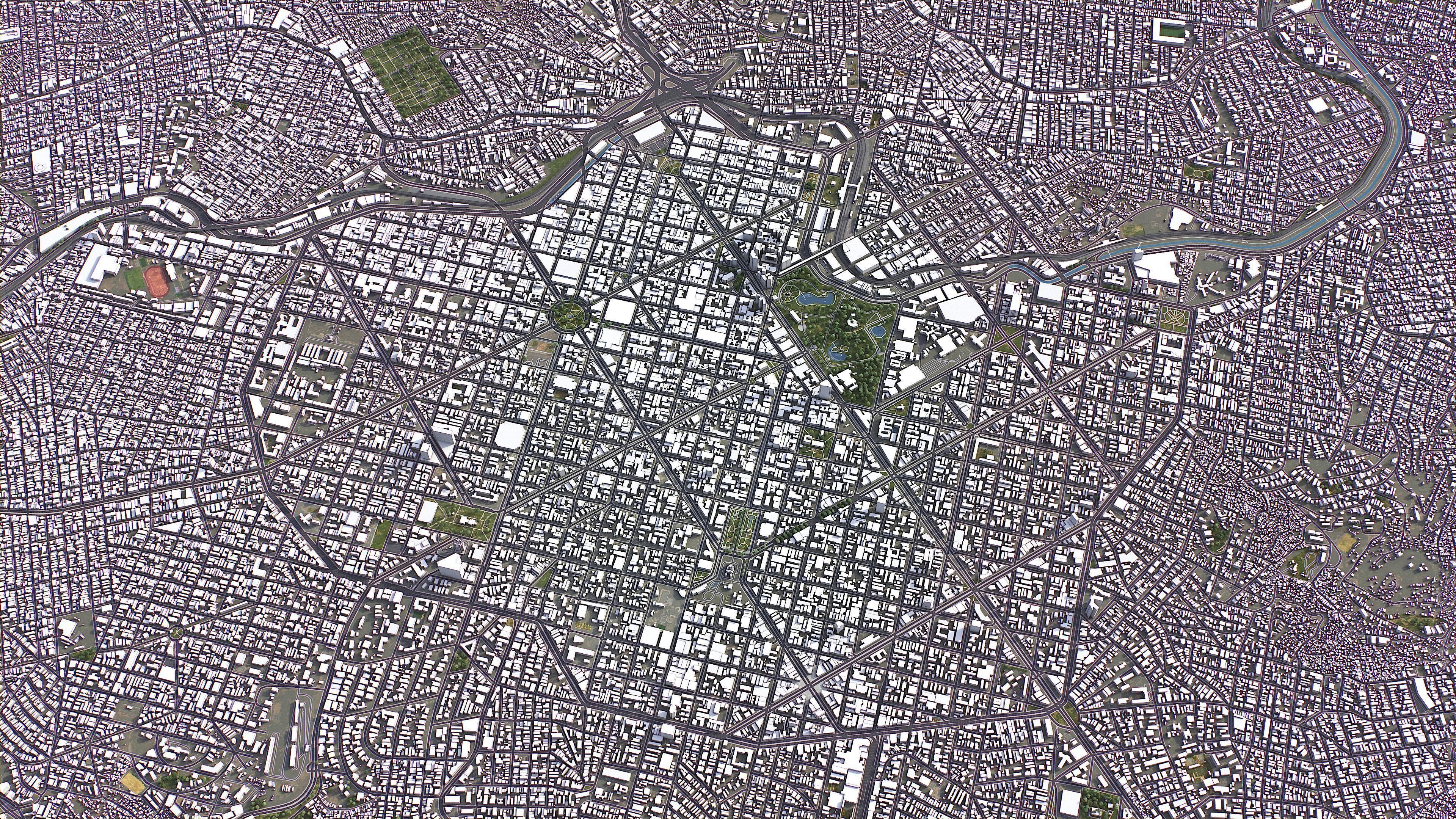 Belo Horizonte - 3D City Model Low-poly 3D model_10