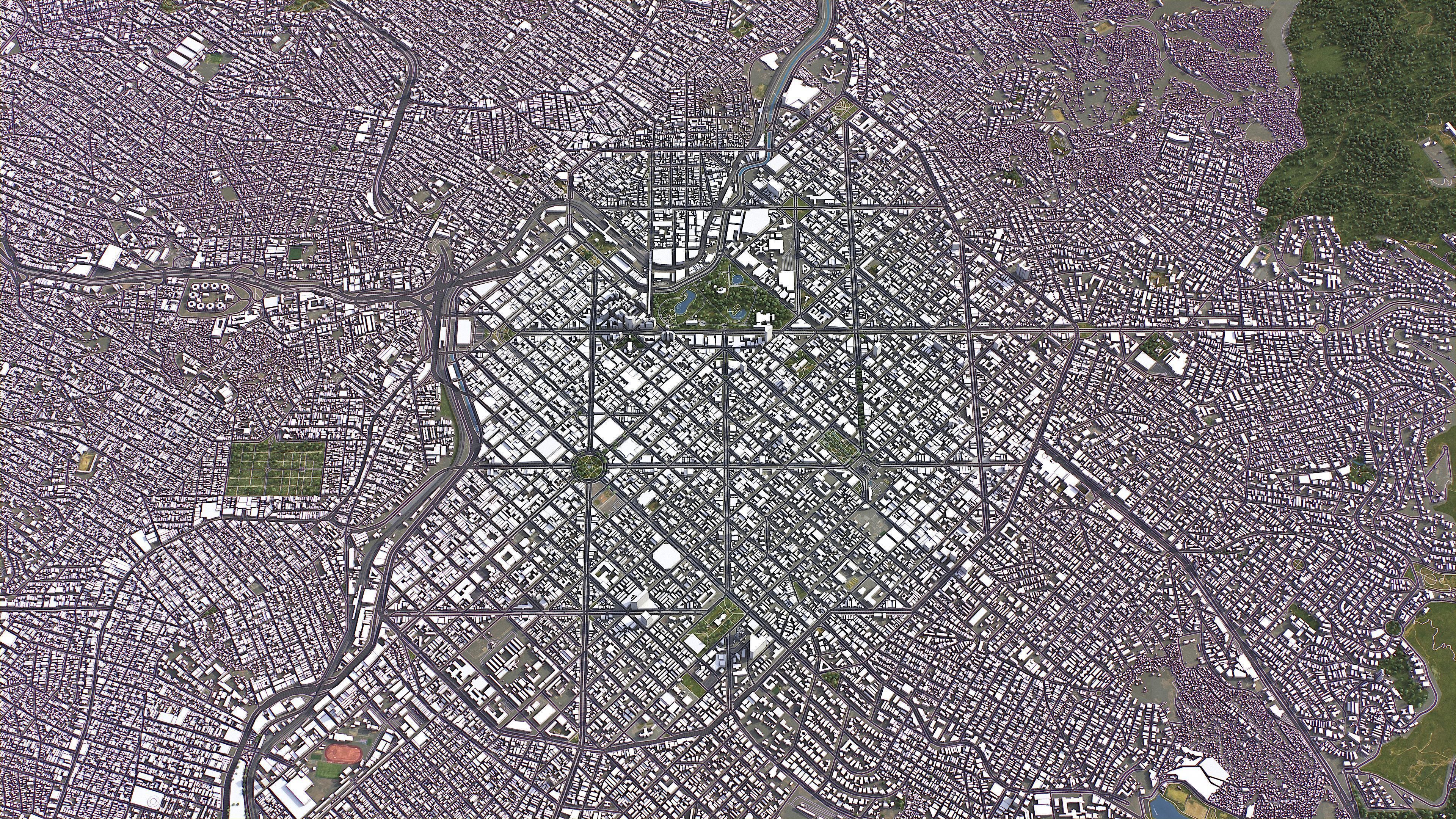 Belo Horizonte - 3D City Model Low-poly 3D model_11