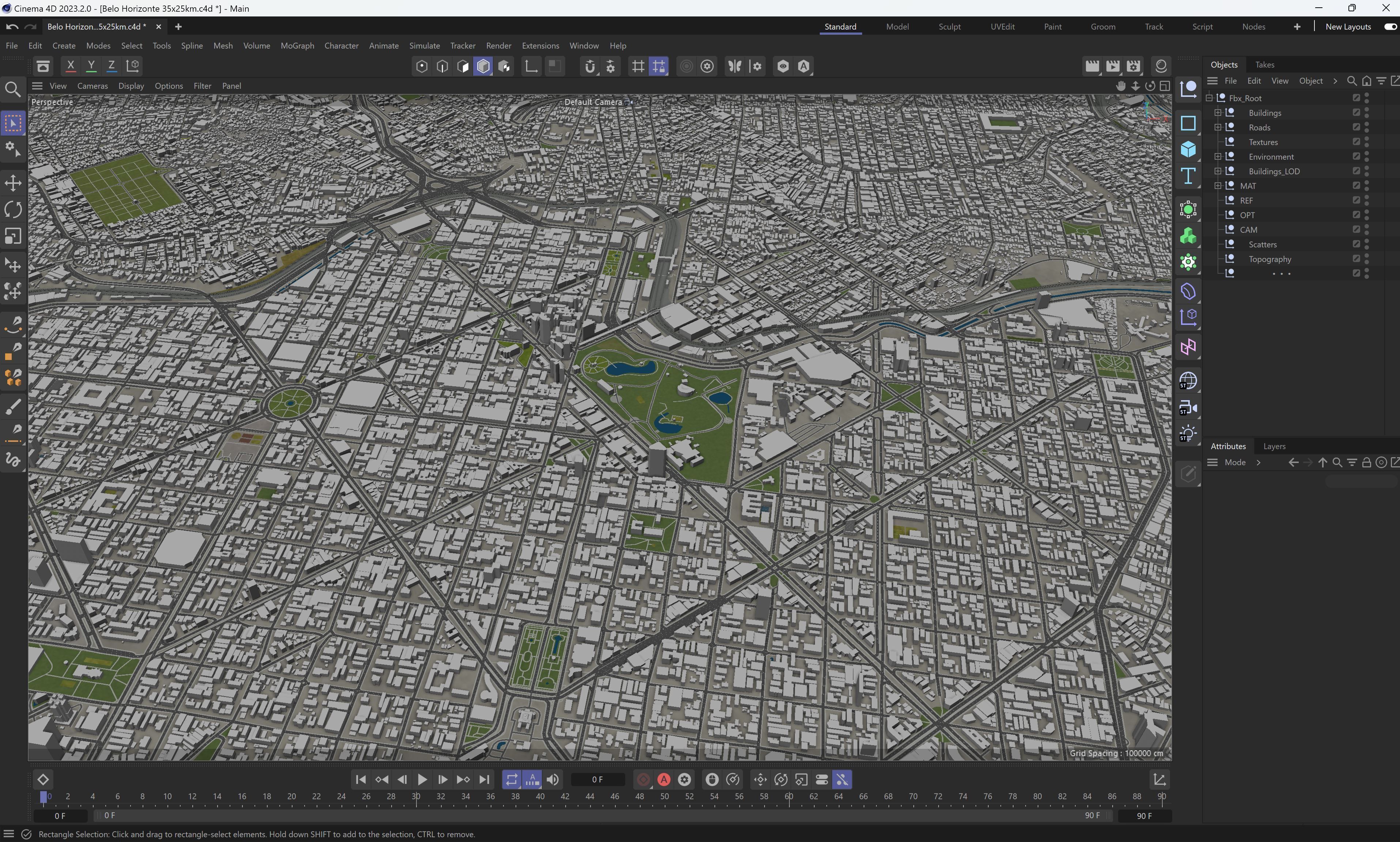 Belo Horizonte - 3D City Model Low-poly 3D model_21