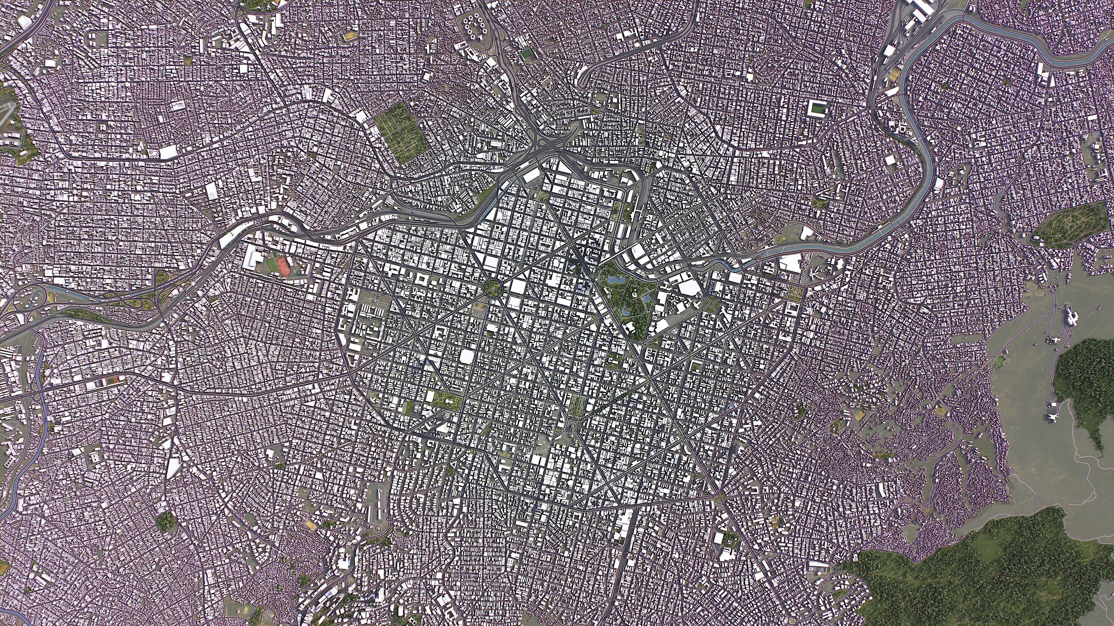 Belo Horizonte - 3D City Model Low-poly 3D model_17