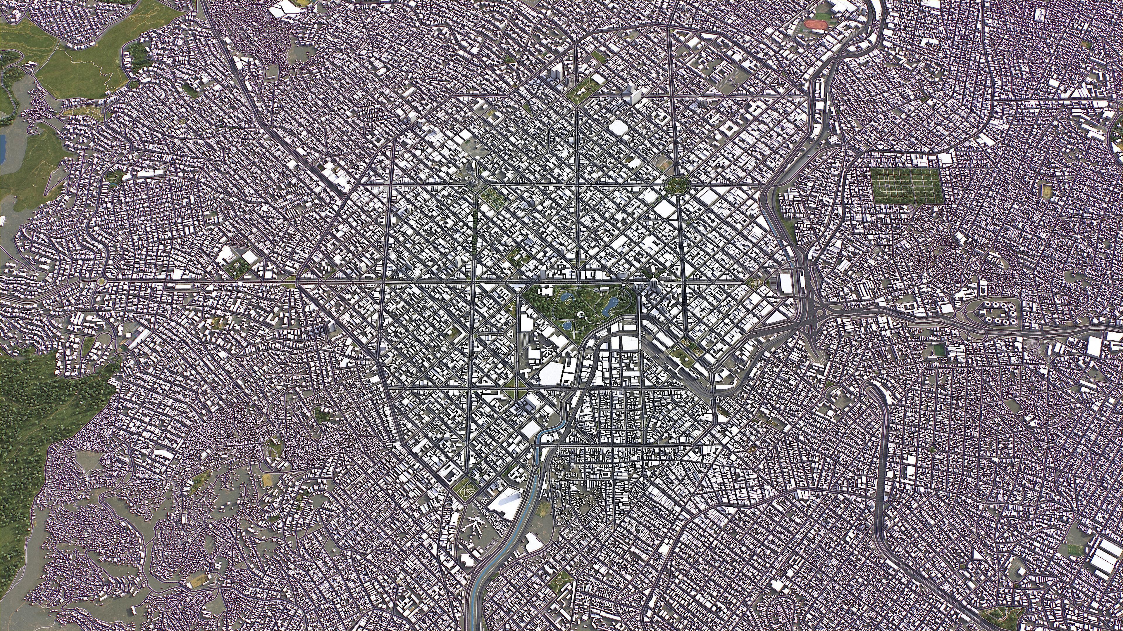 Belo Horizonte - 3D City Model Low-poly 3D model_15