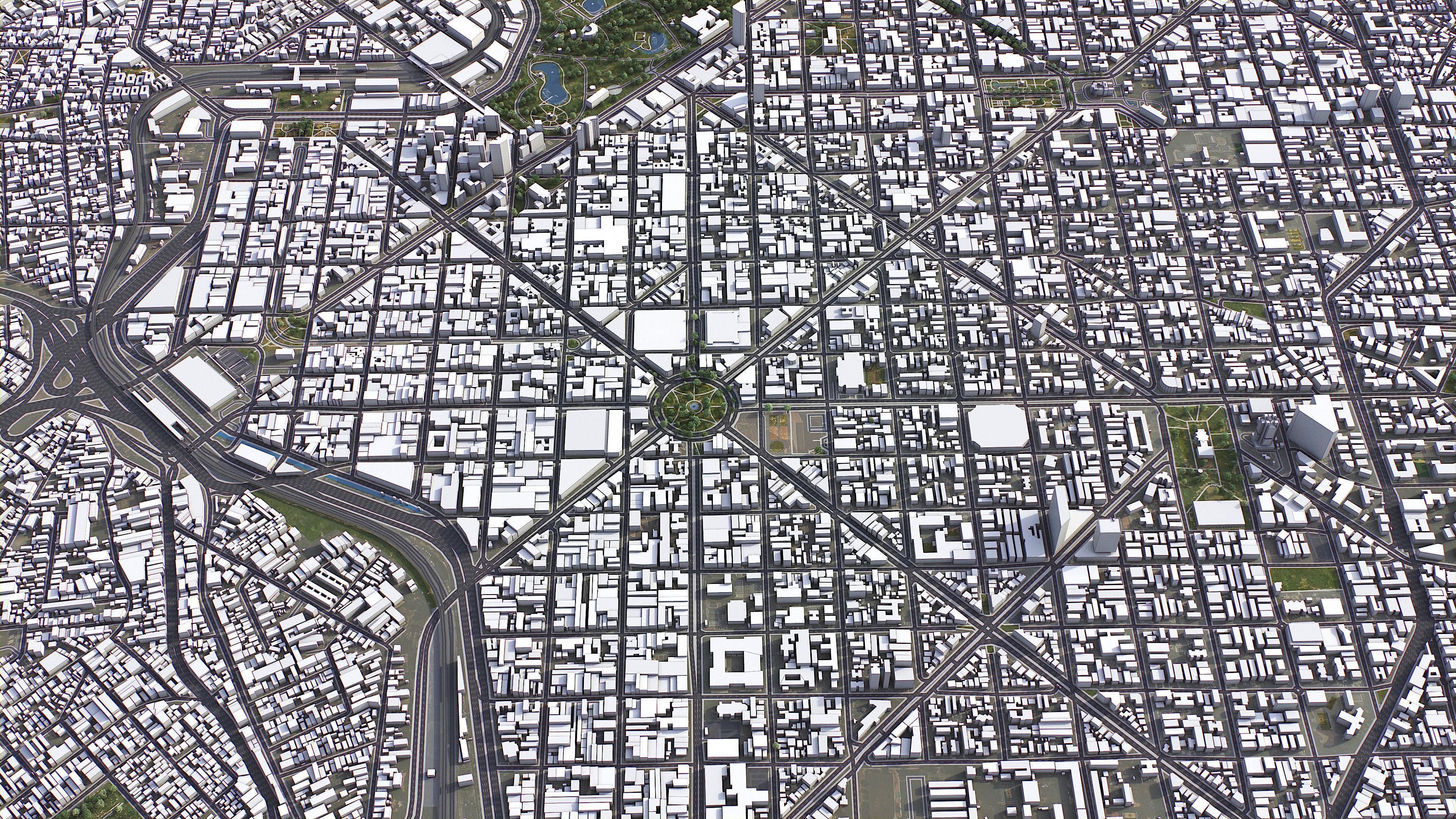 Belo Horizonte - 3D City Model Low-poly 3D model_3