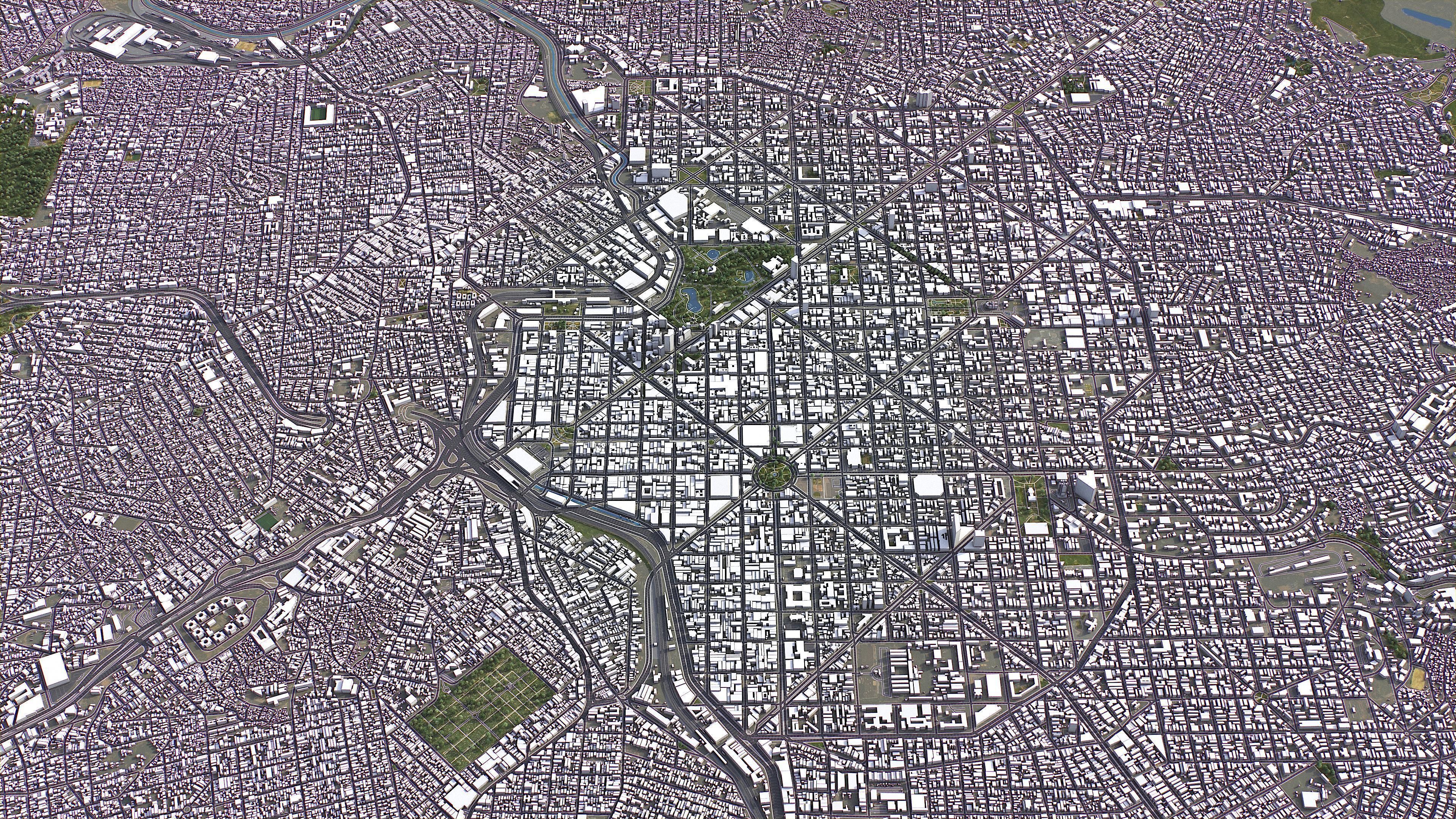 Belo Horizonte - 3D City Model Low-poly 3D model_12