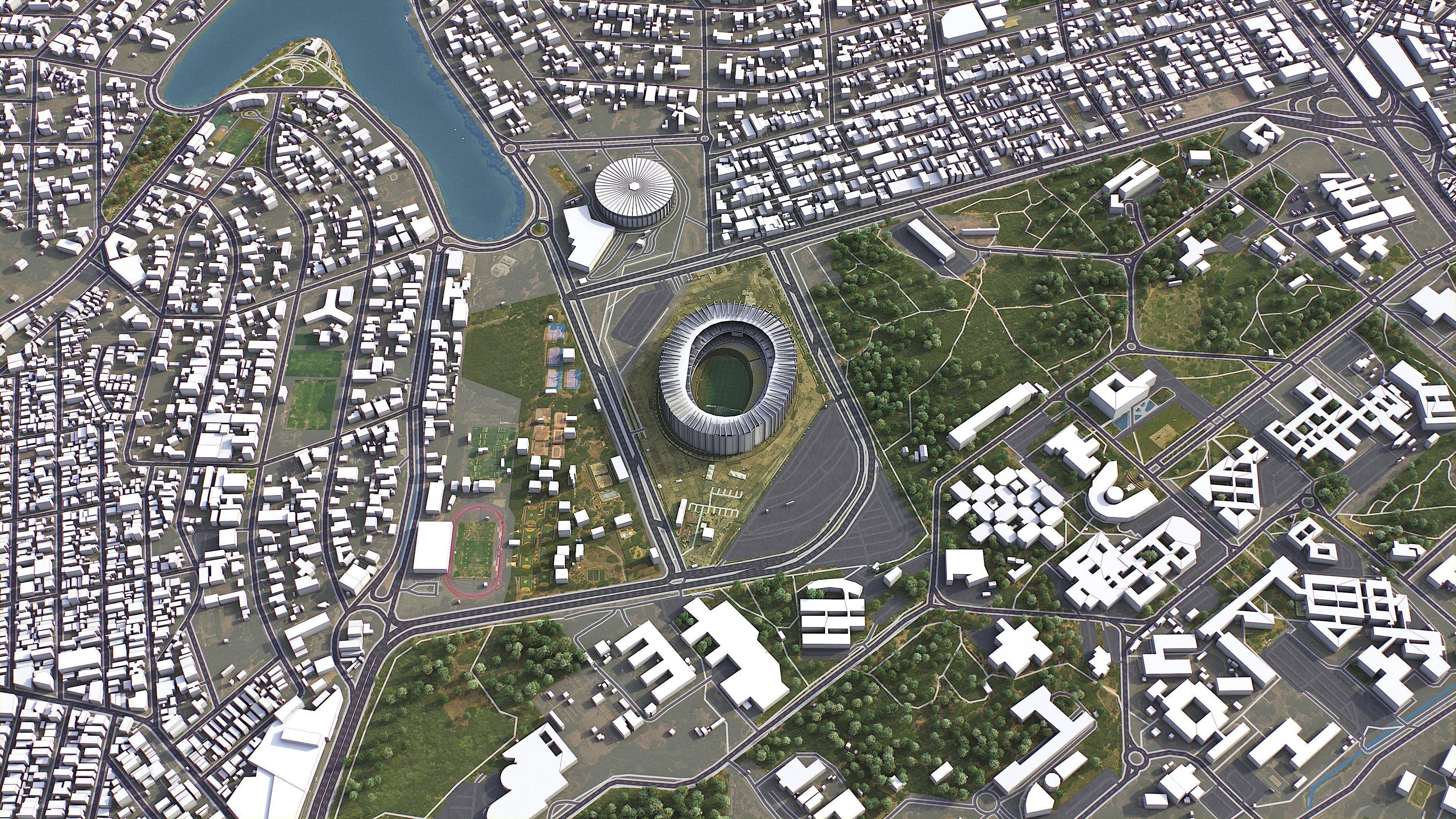 Belo Horizonte - 3D City Model Low-poly 3D model_20