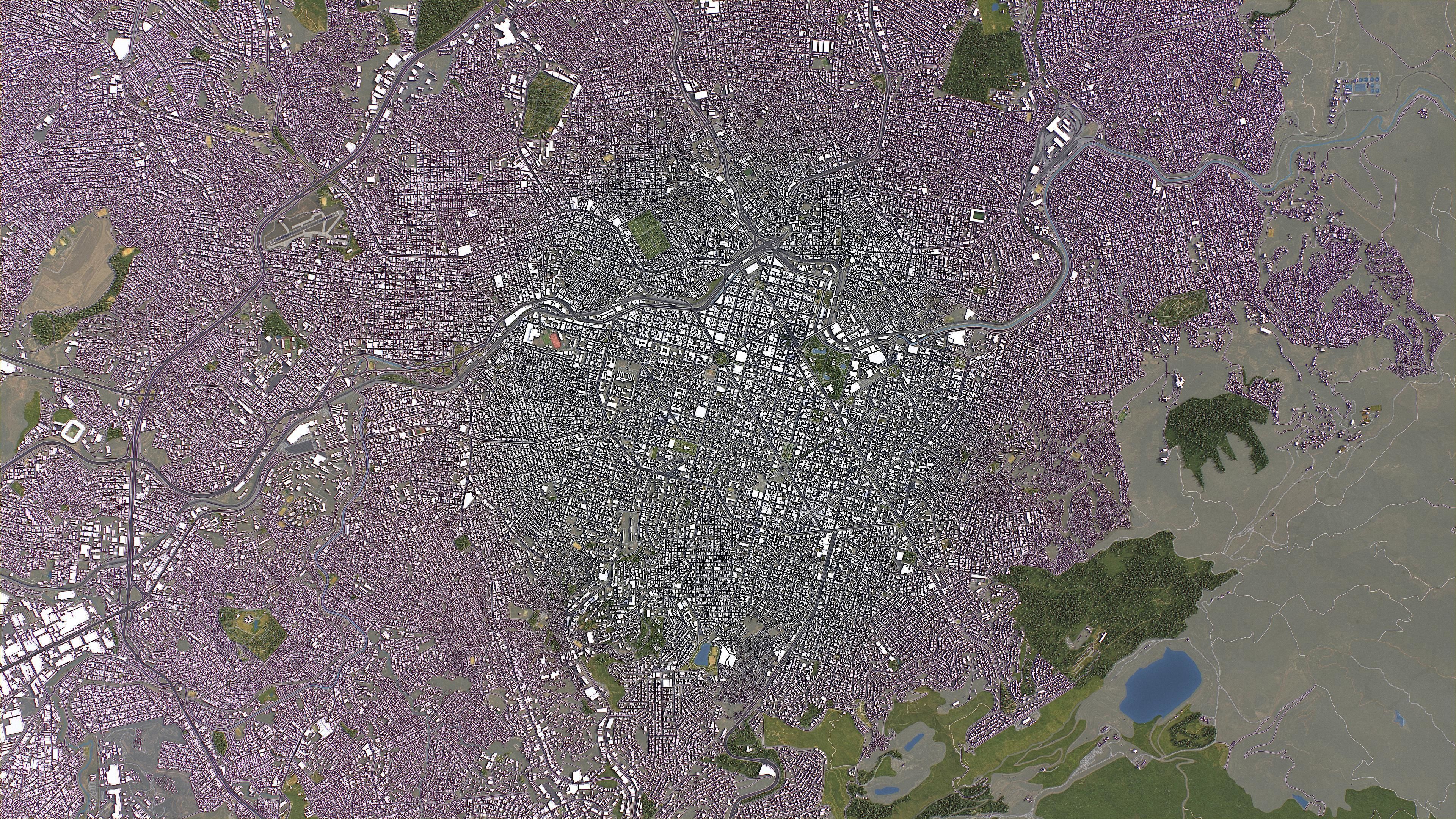 Belo Horizonte - 3D City Model Low-poly 3D model_18