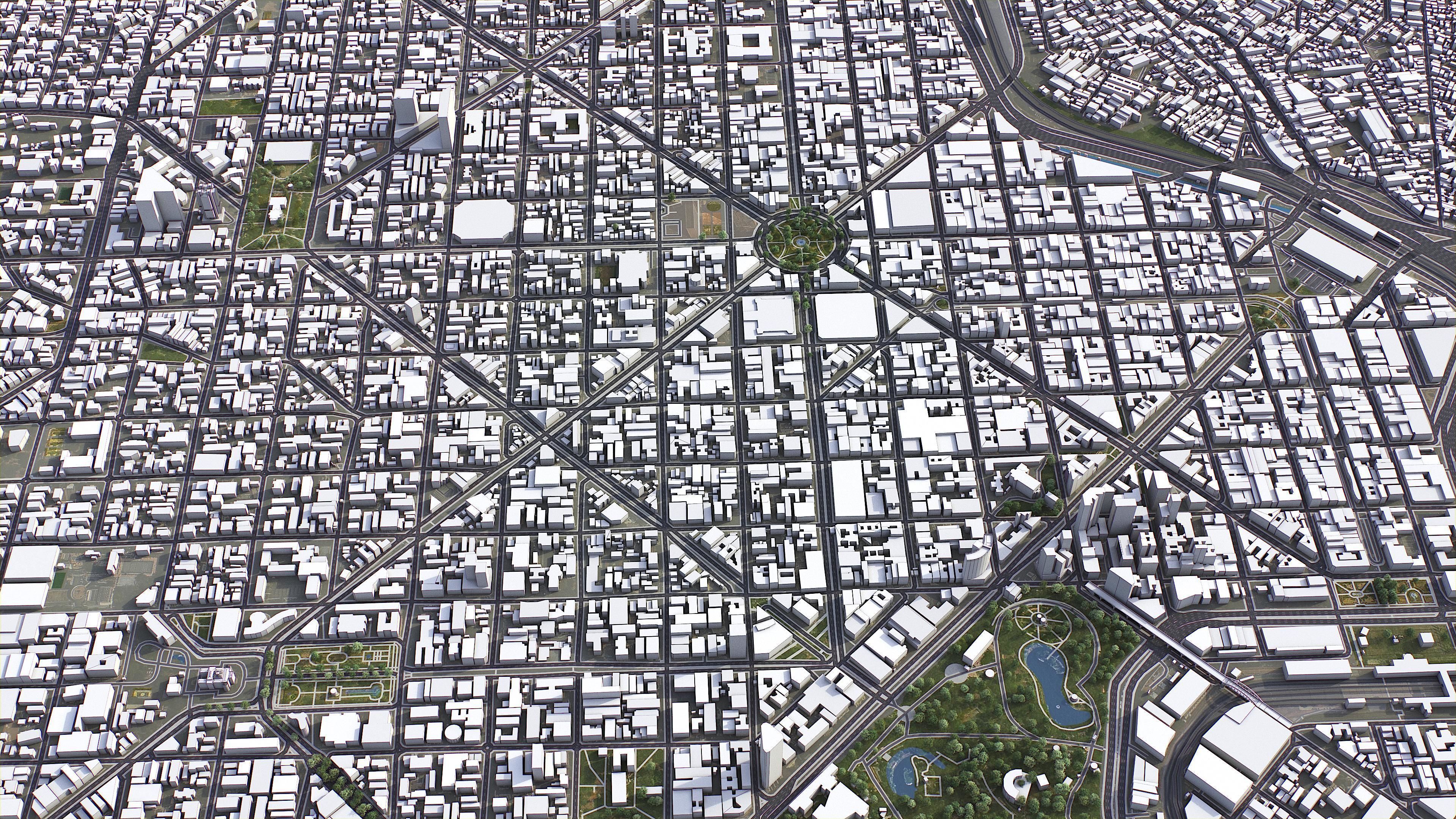 Belo Horizonte - 3D City Model Low-poly 3D model_7