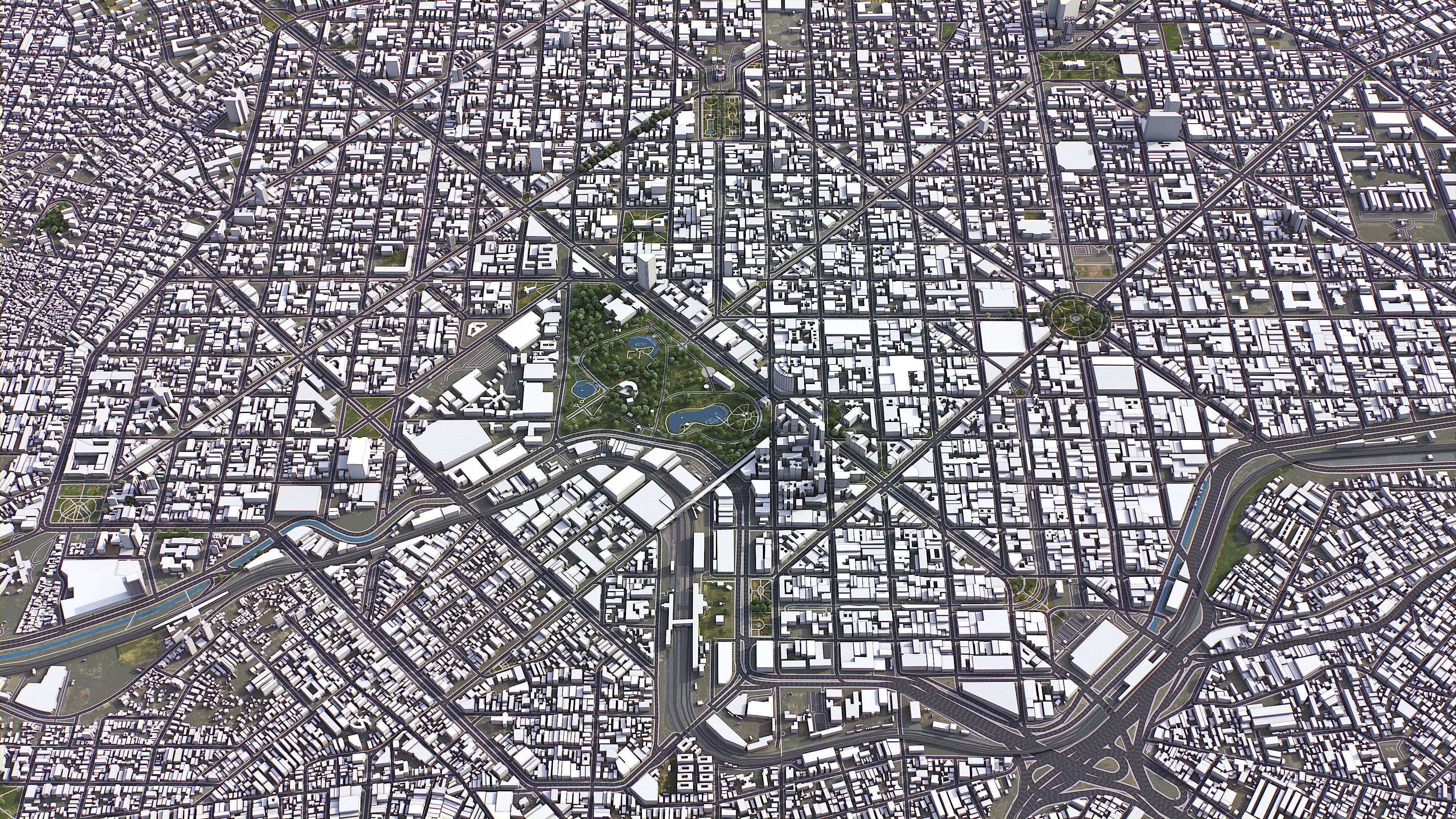 Belo Horizonte - 3D City Model Low-poly 3D model_5