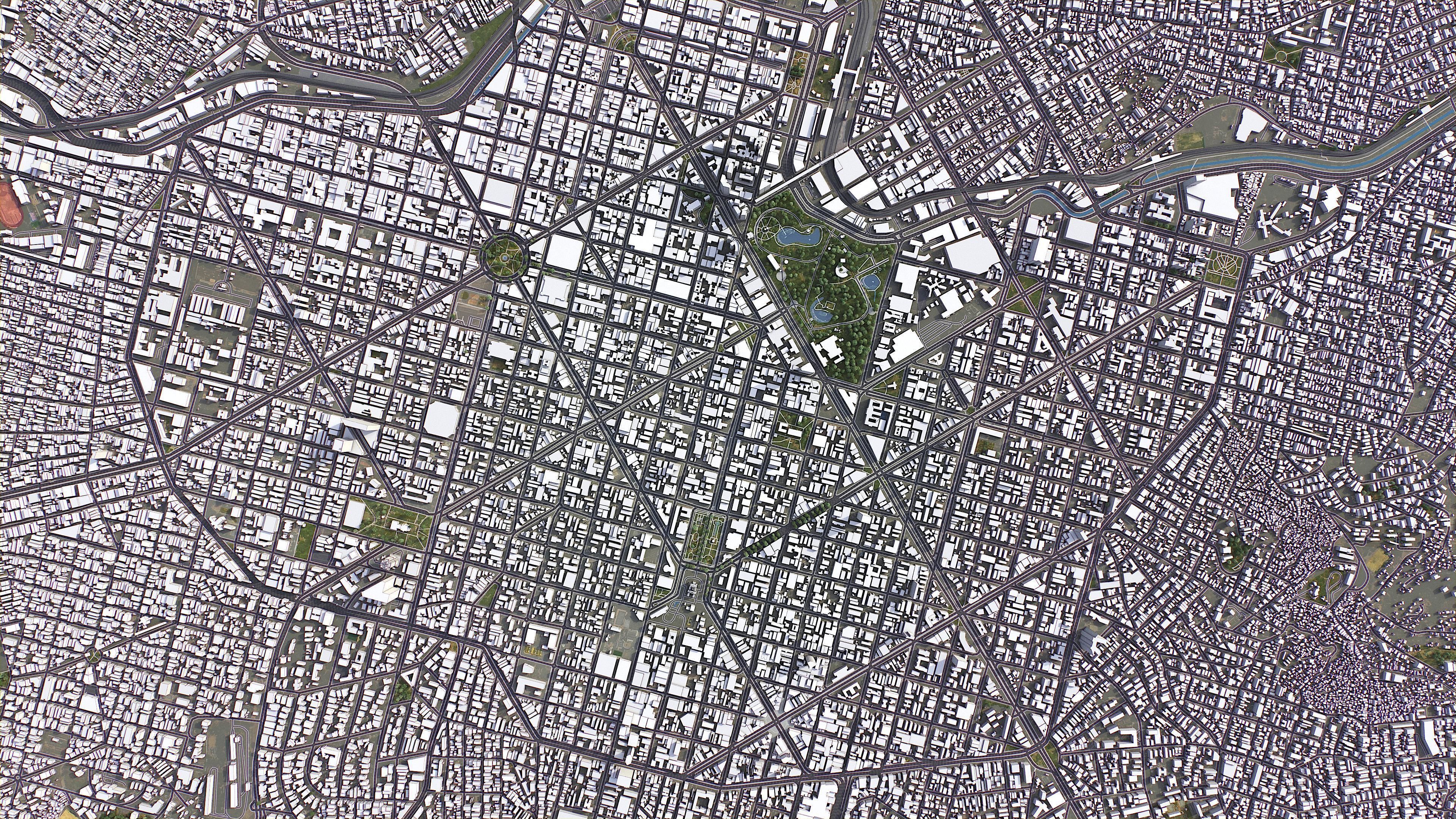 Belo Horizonte - 3D City Model Low-poly 3D model_9