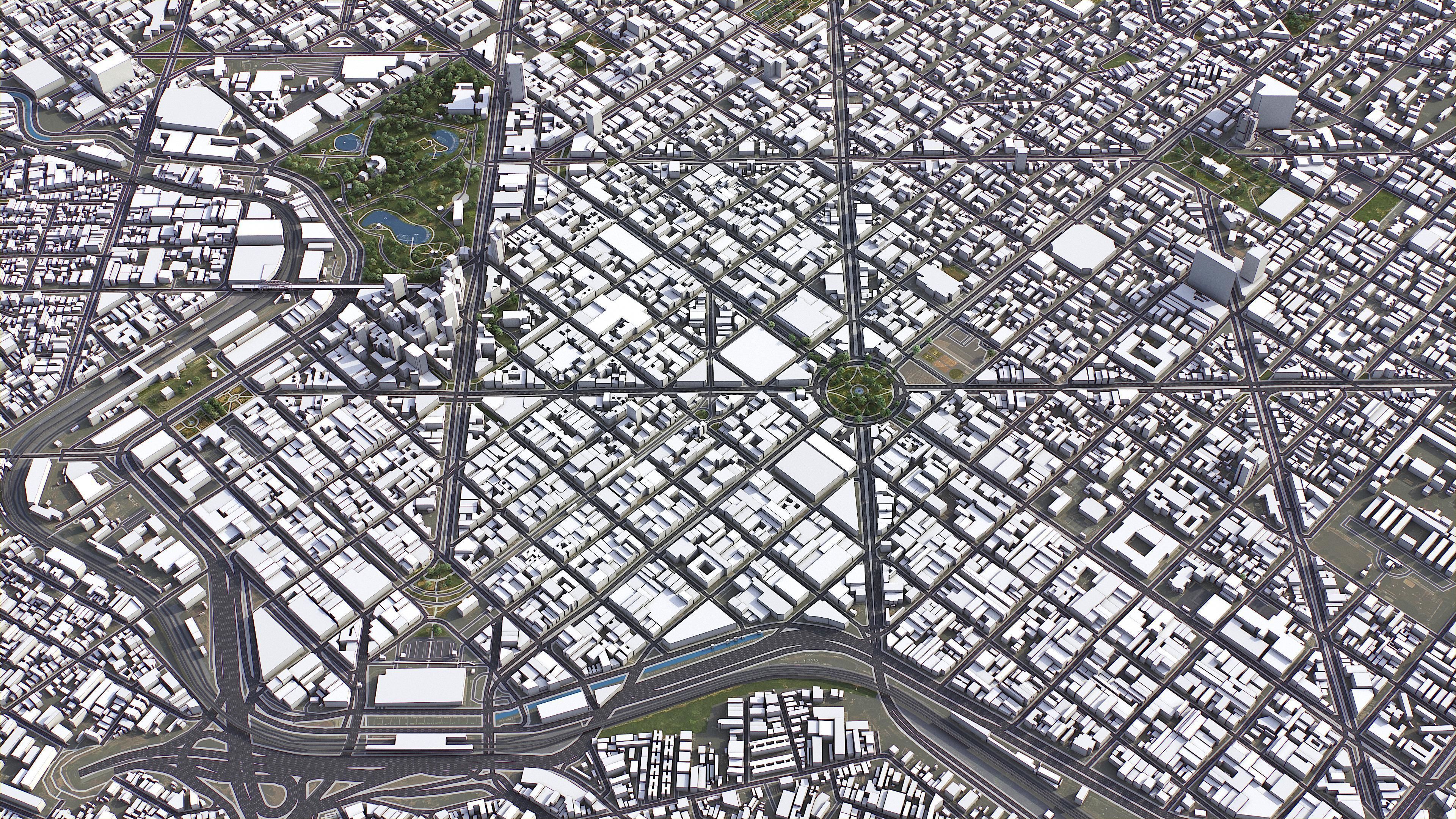 Belo Horizonte - 3D City Model Low-poly 3D model_4